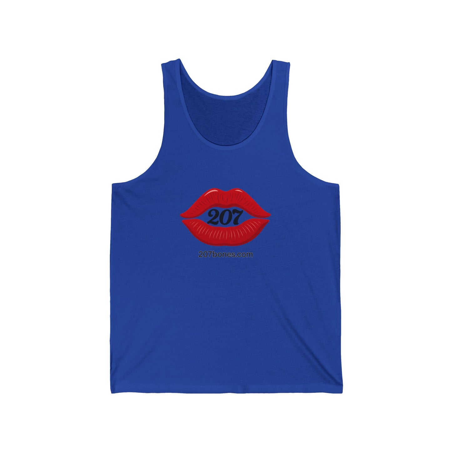 Kiss Me Red Lip Unisex Jersey Tank | Summer Beach Wear, Casual Outfit, Gift for Her, Party Top, Trendy Fashion