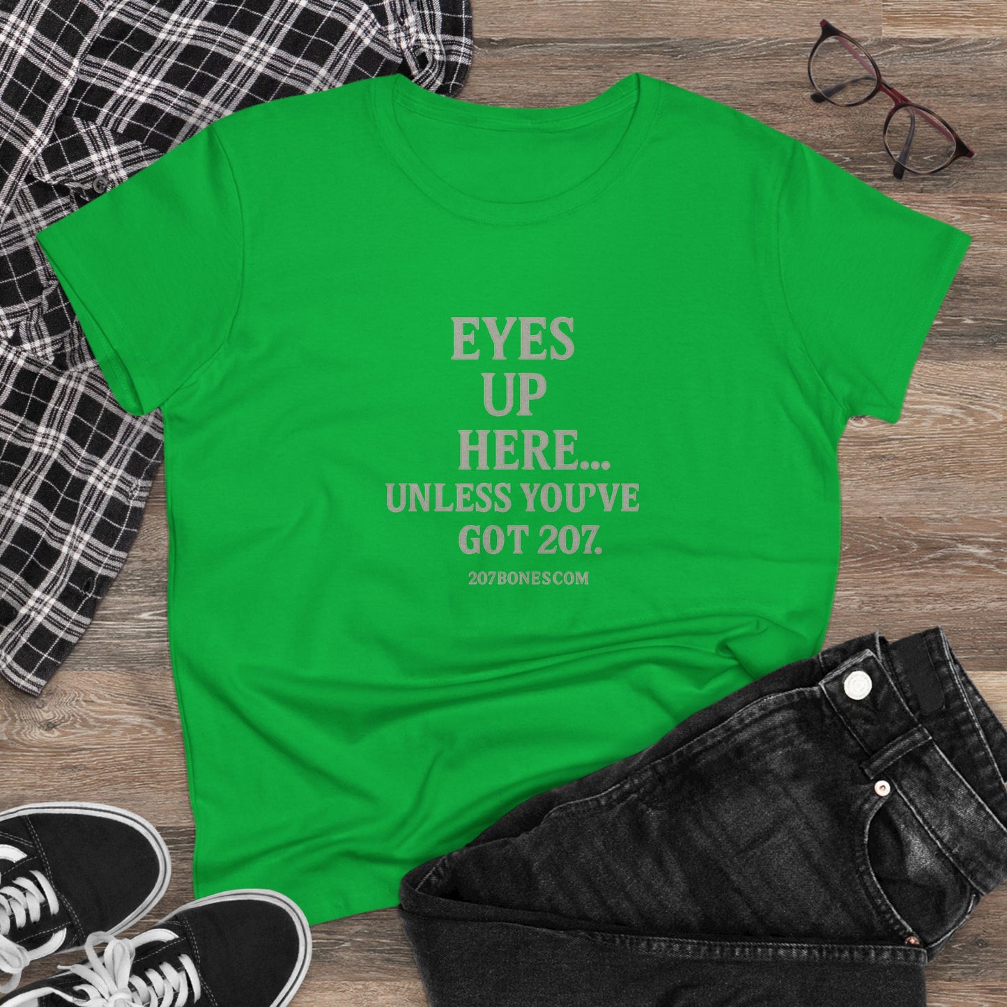 Funny Women's Cotton Tee - 'Eyes Up Here' - Casual Shirt, Gift for Friends, Birthday, Humor, Everyday Wear, Conversation Starter