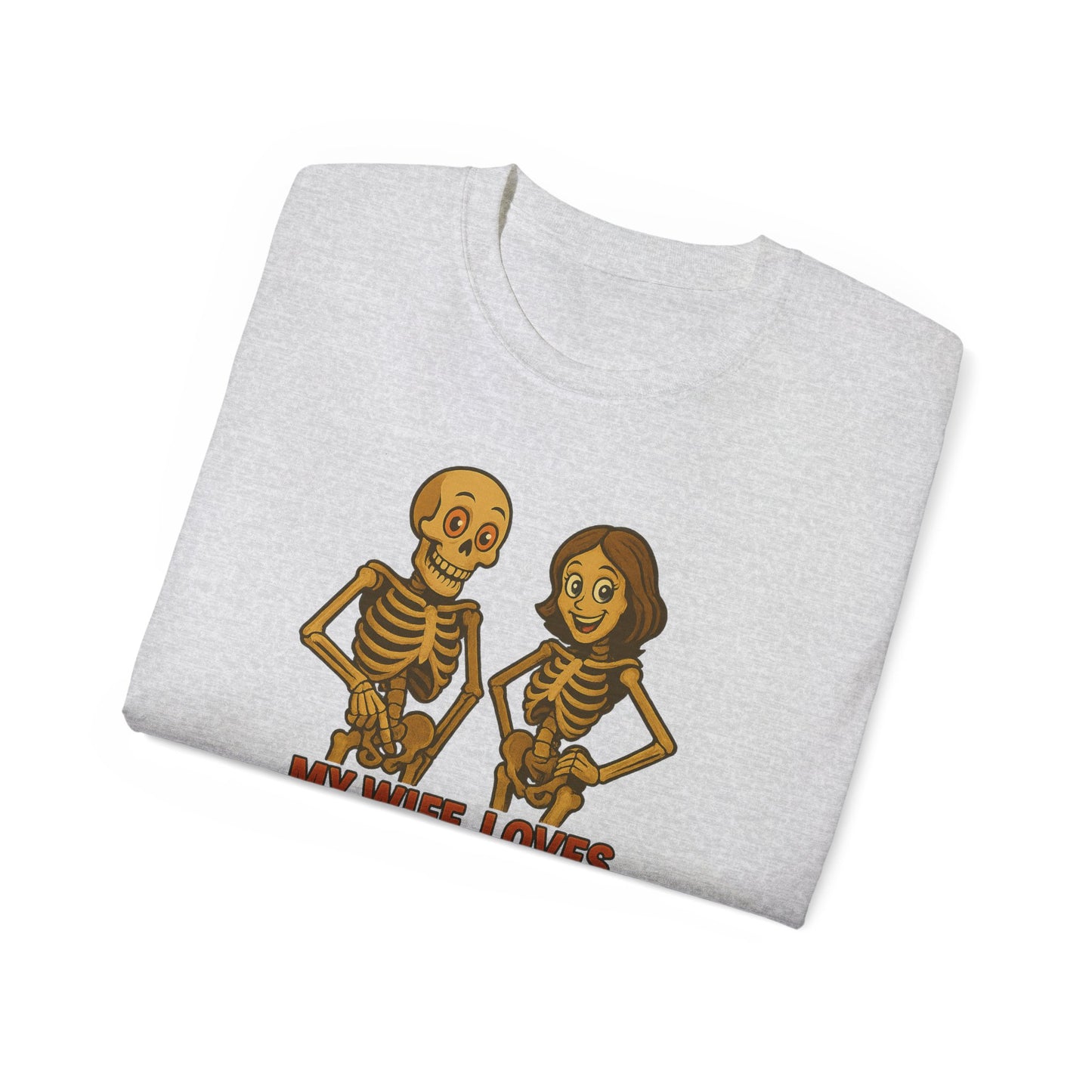 Skeleton Couple Tee, Funny Halloween Shirt, Gift for Couples, Spooky T-Shirt, Unisex Graphic Tee, Bone Humor Top
