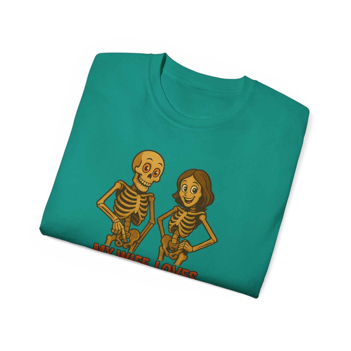 Skeleton Couple Tee, Funny Halloween Shirt, Gift for Couples, Spooky T-Shirt, Unisex Graphic Tee, Bone Humor Top