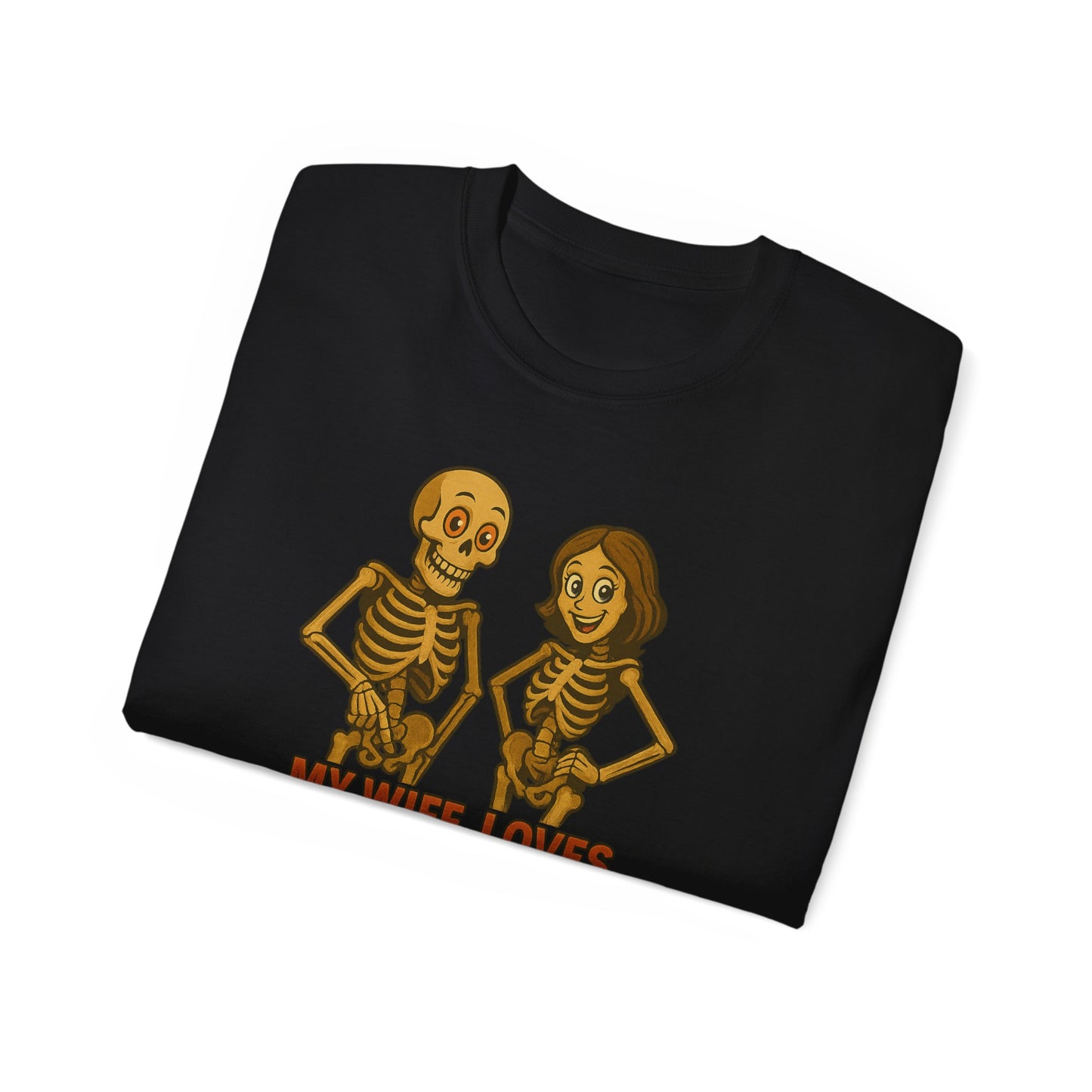 Skeleton Couple Tee, Funny Halloween Shirt, Gift for Couples, Spooky T-Shirt, Unisex Graphic Tee, Bone Humor Top