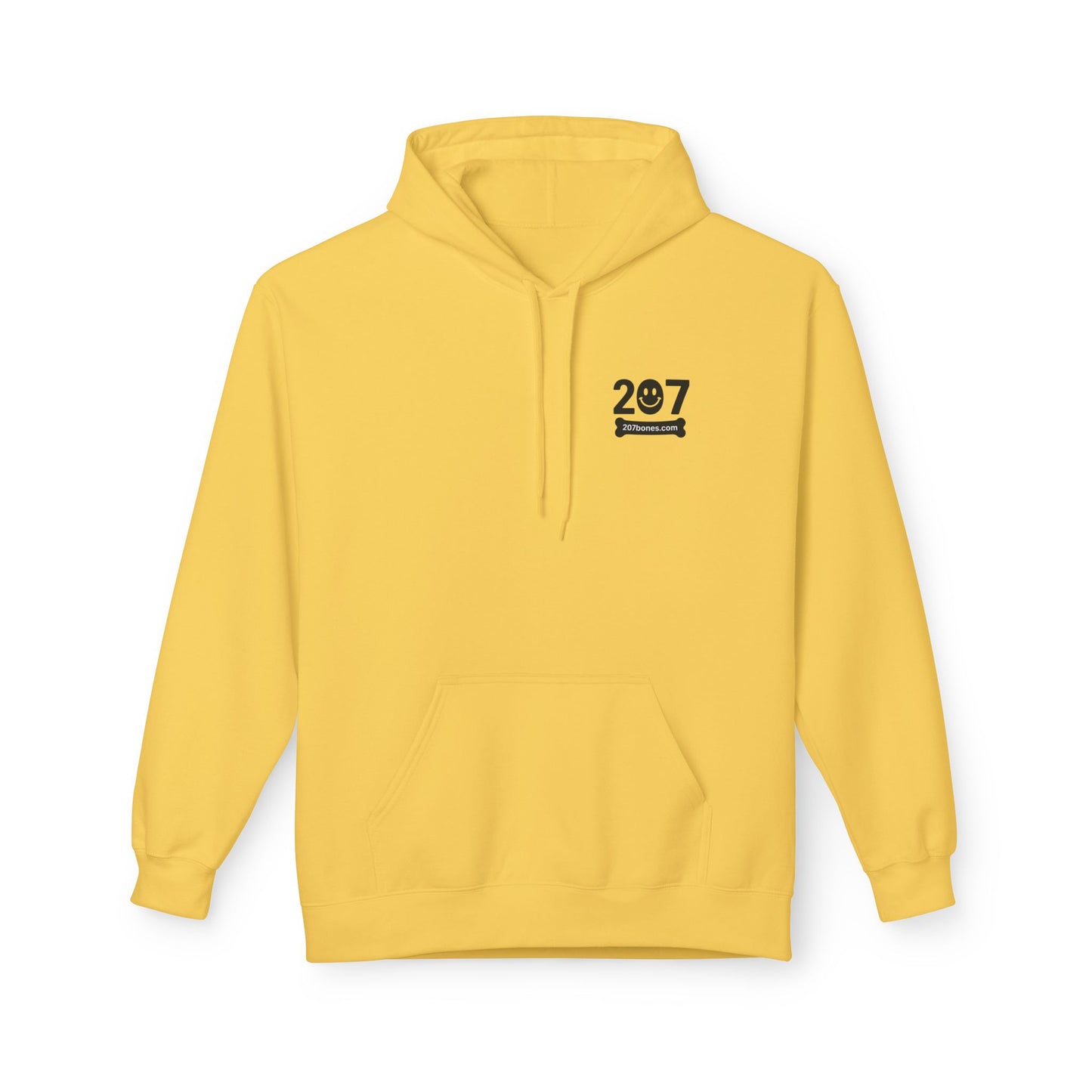 207 Bar & Grill Skeleton Hoodie, Softstyle Midweight Fleece, Unisex Pullover, Fun Gift for Halloween, Cozy Lounge Wear