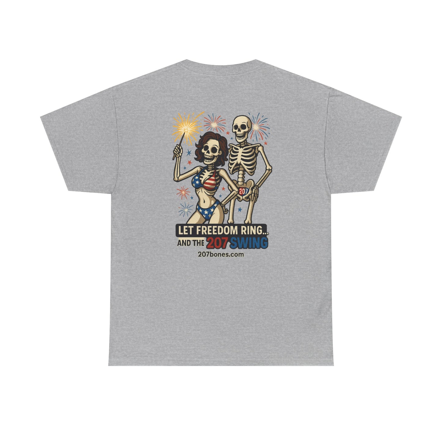 Patriotic Skull Tee, Unisex Cotton Shirt, Funny 4th of July Gift, Unique Graphic T-Shirt, Casual Summerwear