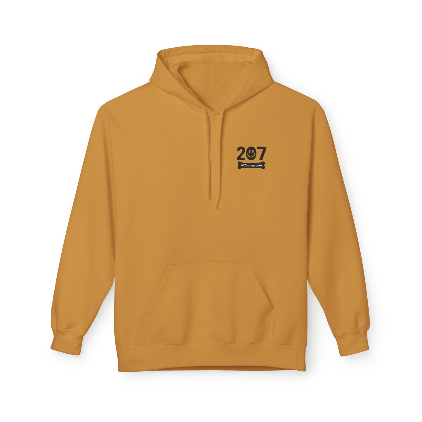 207 Bar & Grill Skeleton Hoodie, Softstyle Midweight Fleece, Unisex Pullover, Fun Gift for Halloween, Cozy Lounge Wear