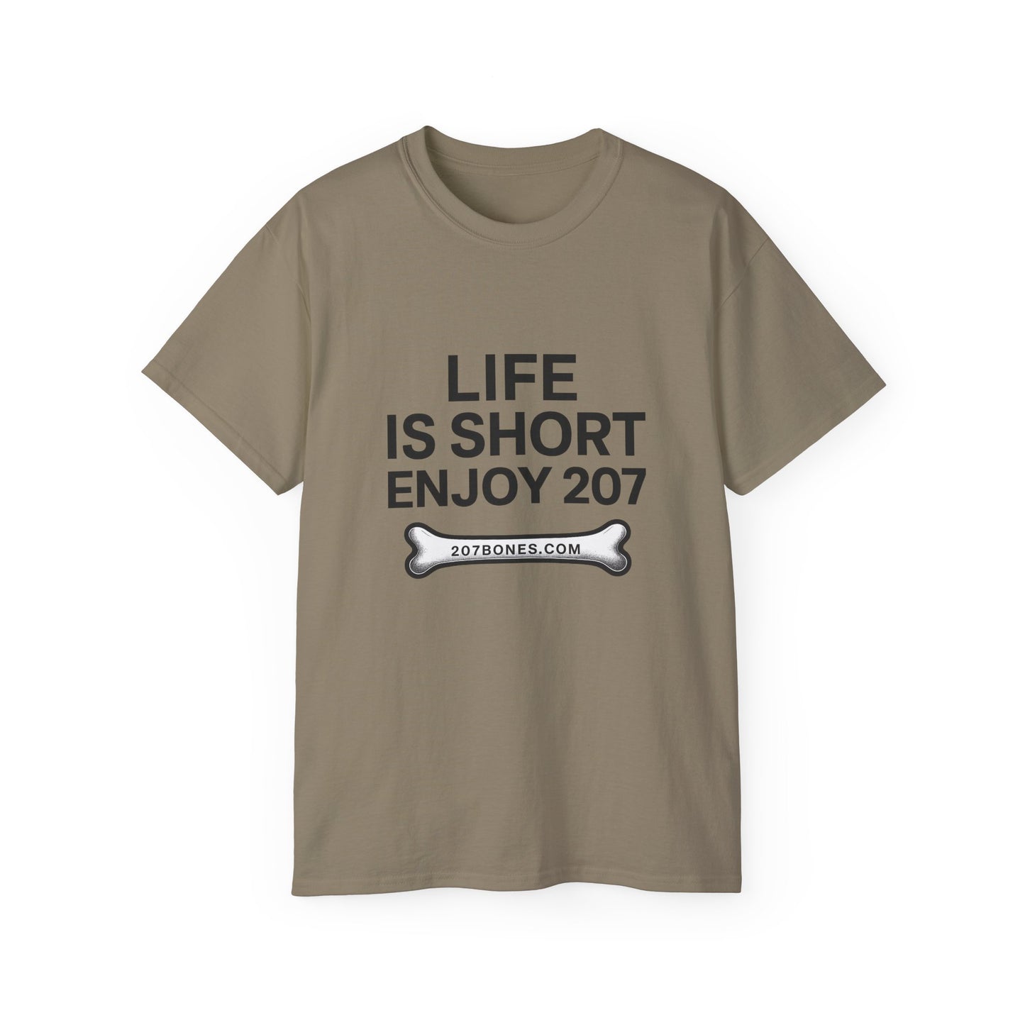 Life is Short Enjoy 207 Unisex Cotton Tee, Funny Quote Shirt, Gift for Pet Lovers, Casual Wear, Birthday Gift, Summer Tee