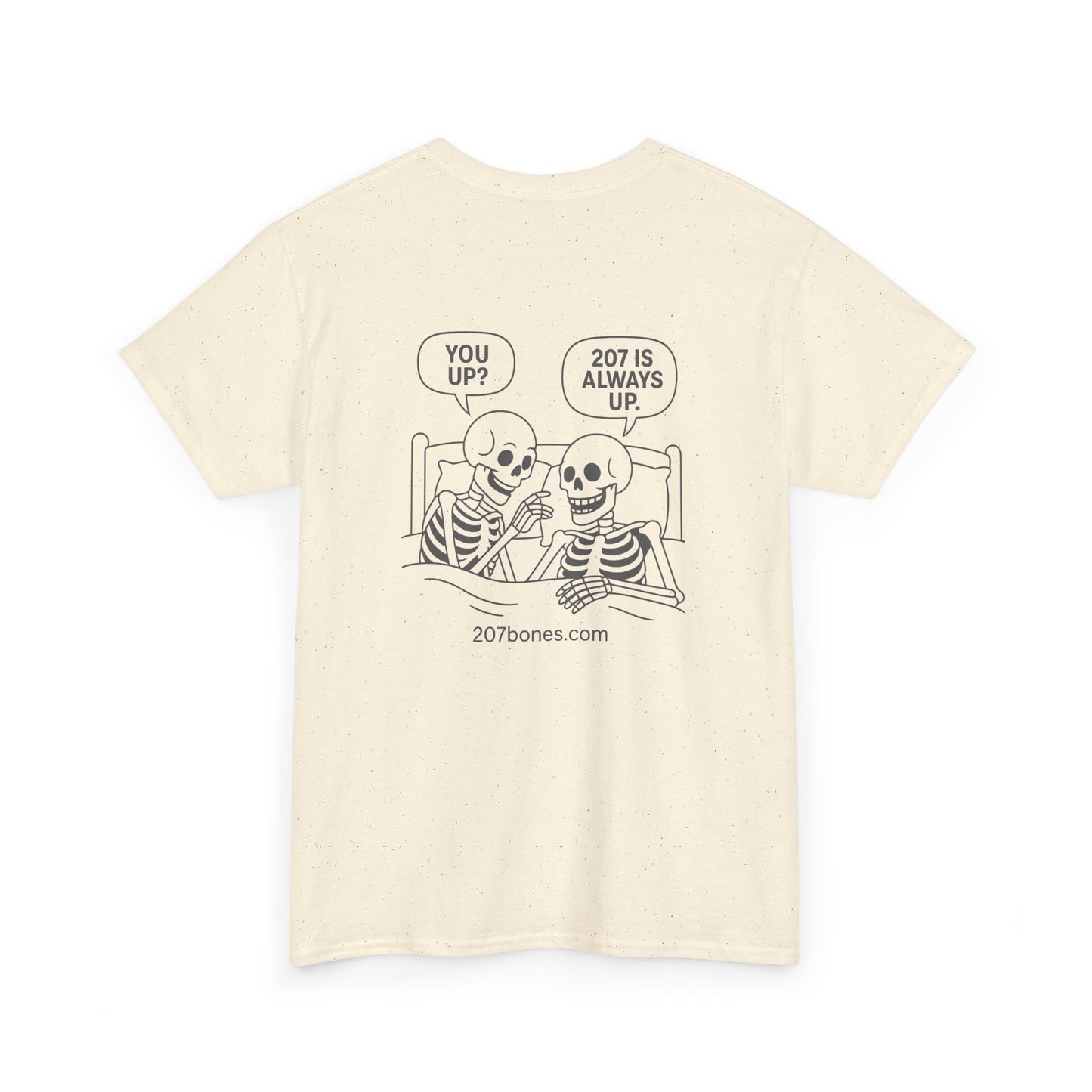 Unisex Heavy Cotton Tee with Playful Skeleton Design – Perfect for Halloween, Casual Wear, Gifts, and Humorous Outfits