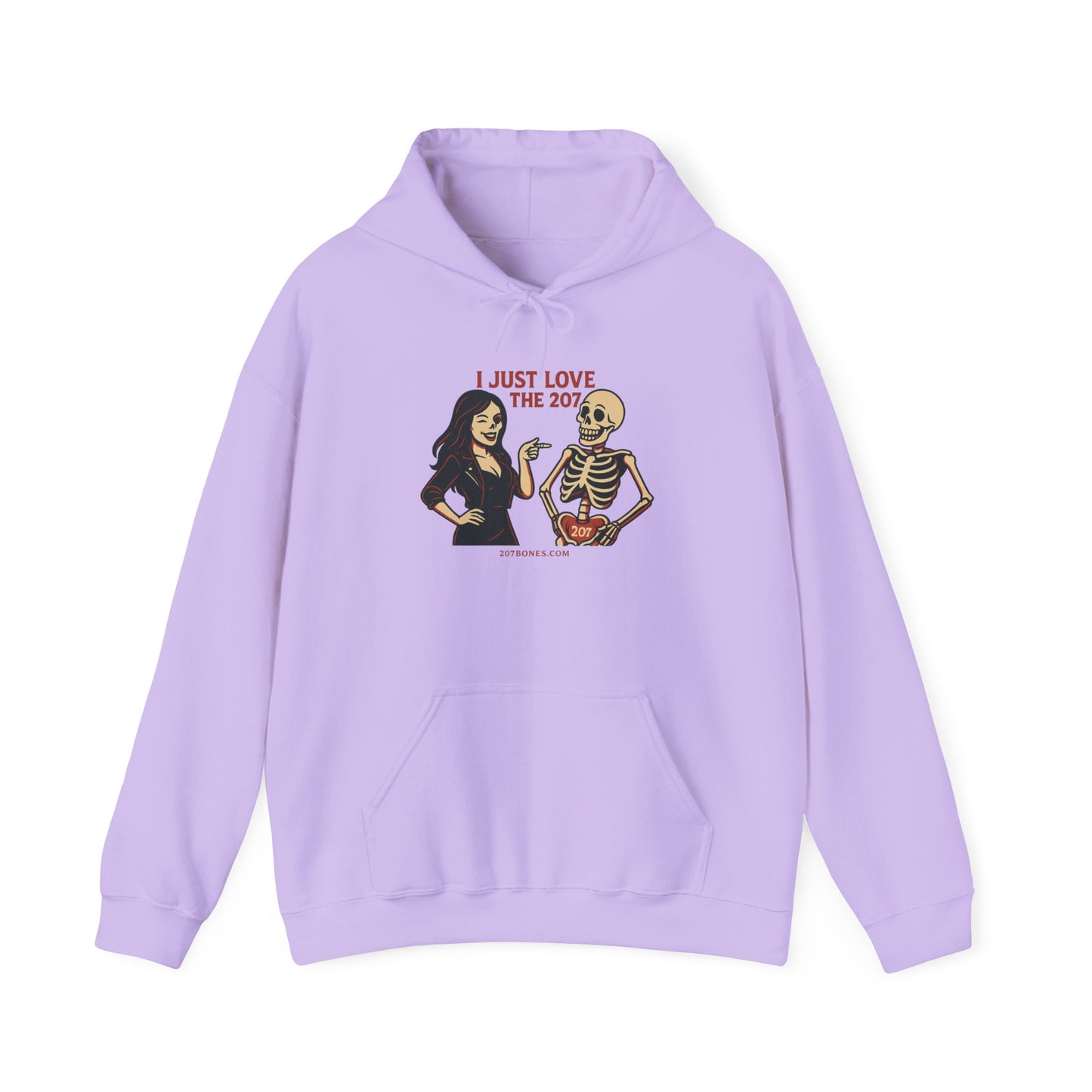 Skeleton Love Hoodie for Halloween, Cozy Unisex Sweatshirt, Fun October Fashion, Perfect Gift for Spooky Season, Trendy Fall Apparel