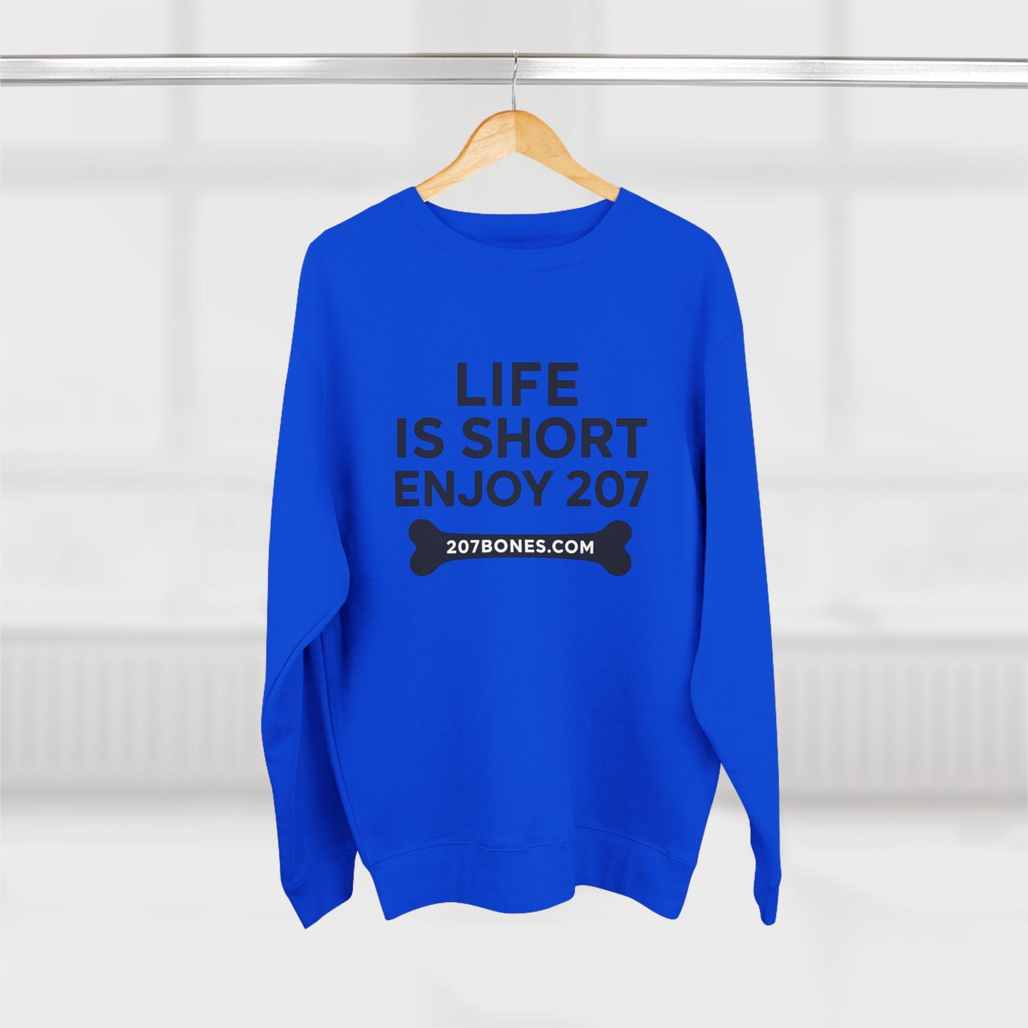 Casual Vibe Sweatshirt - Life is Short, Enjoy 207, Birthday Gift, Everyday Wear, Unisex Pullover, Comfy Apparel