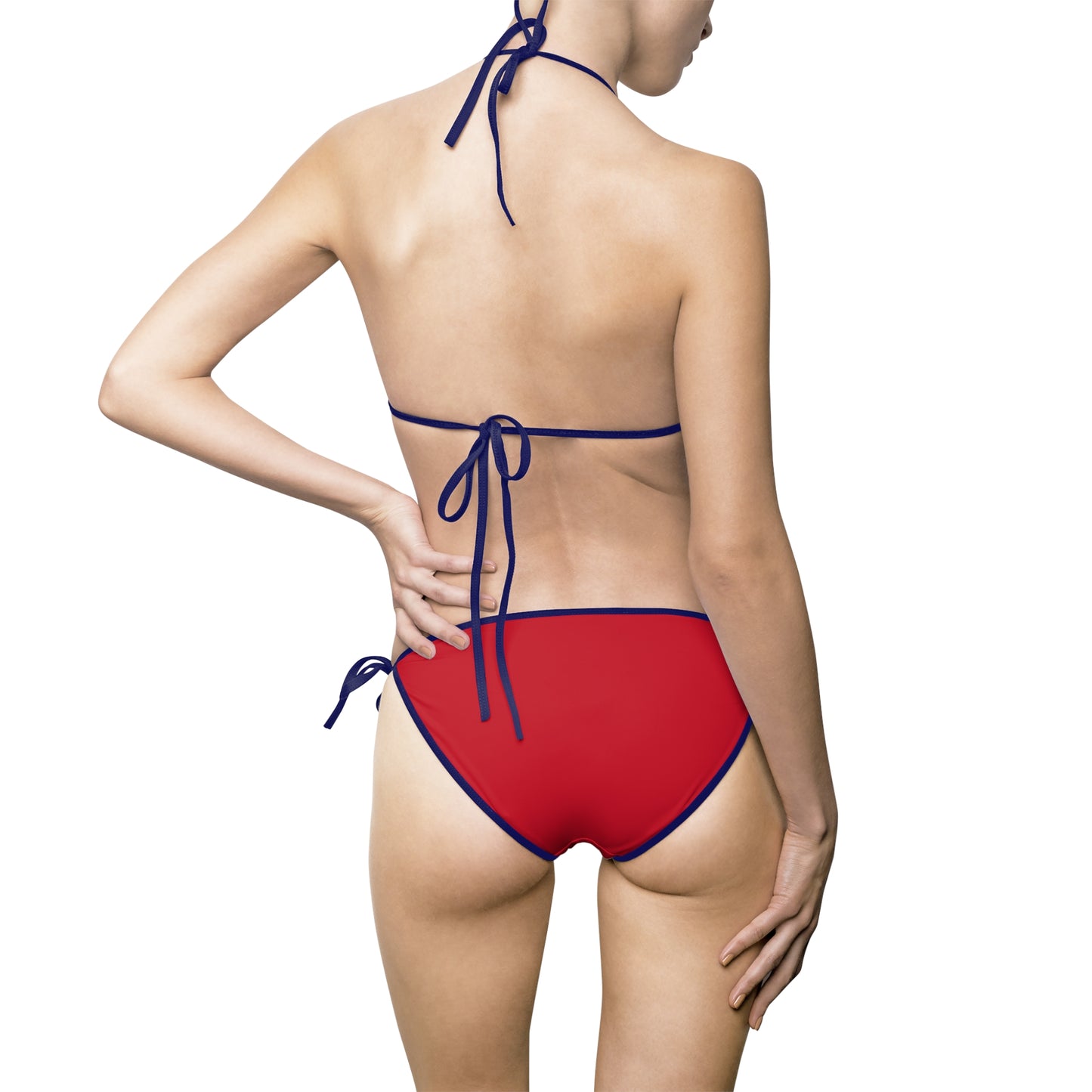 Kiss Mark Women's Bikini Swimsuit, Beachwear, Summer Swimwear, Pool Party Outfit, Valentine's Day Gift, AOP