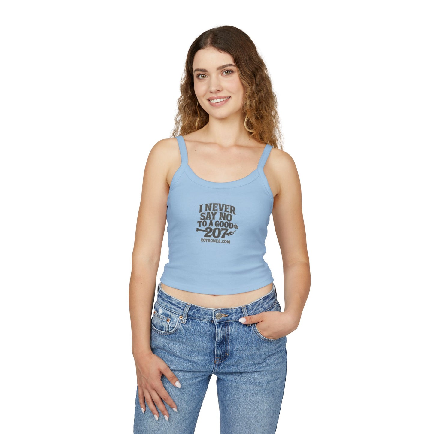 Trendy Women's Spaghetti Strap Tank Top - Summer Vibes, Casual Wear, Gift for Her, Beach Days, Graphic Tee