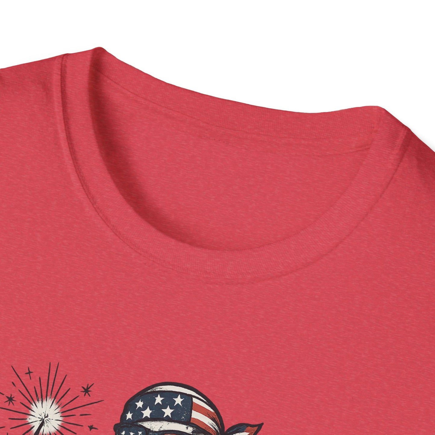 Patriotic Skeleton T-Shirt, Red White and Bone Shirt, Unisex Halloween Tee, Independence Day Gift, Fun Casual Apparel