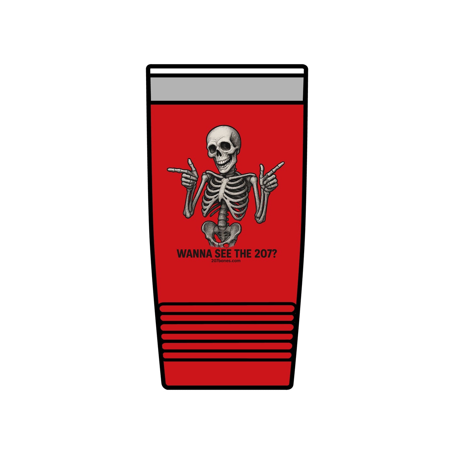 Funny Skeleton Insulated Tumbler, 20oz | Halloween Gift, Birthday Present, Unique Drinkware, Party Favor, Cool Mug