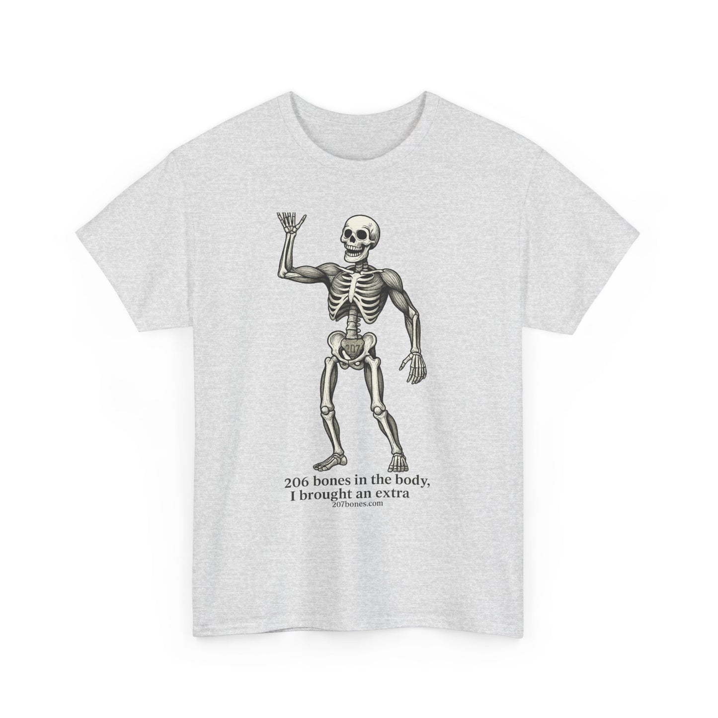 Funny Skeleton Tee for Halloween, Unisex Heavy Cotton Tee, Humor T-Shirt, Perfect for Parties and Costumes, Quotes Shirt, Gift Idea