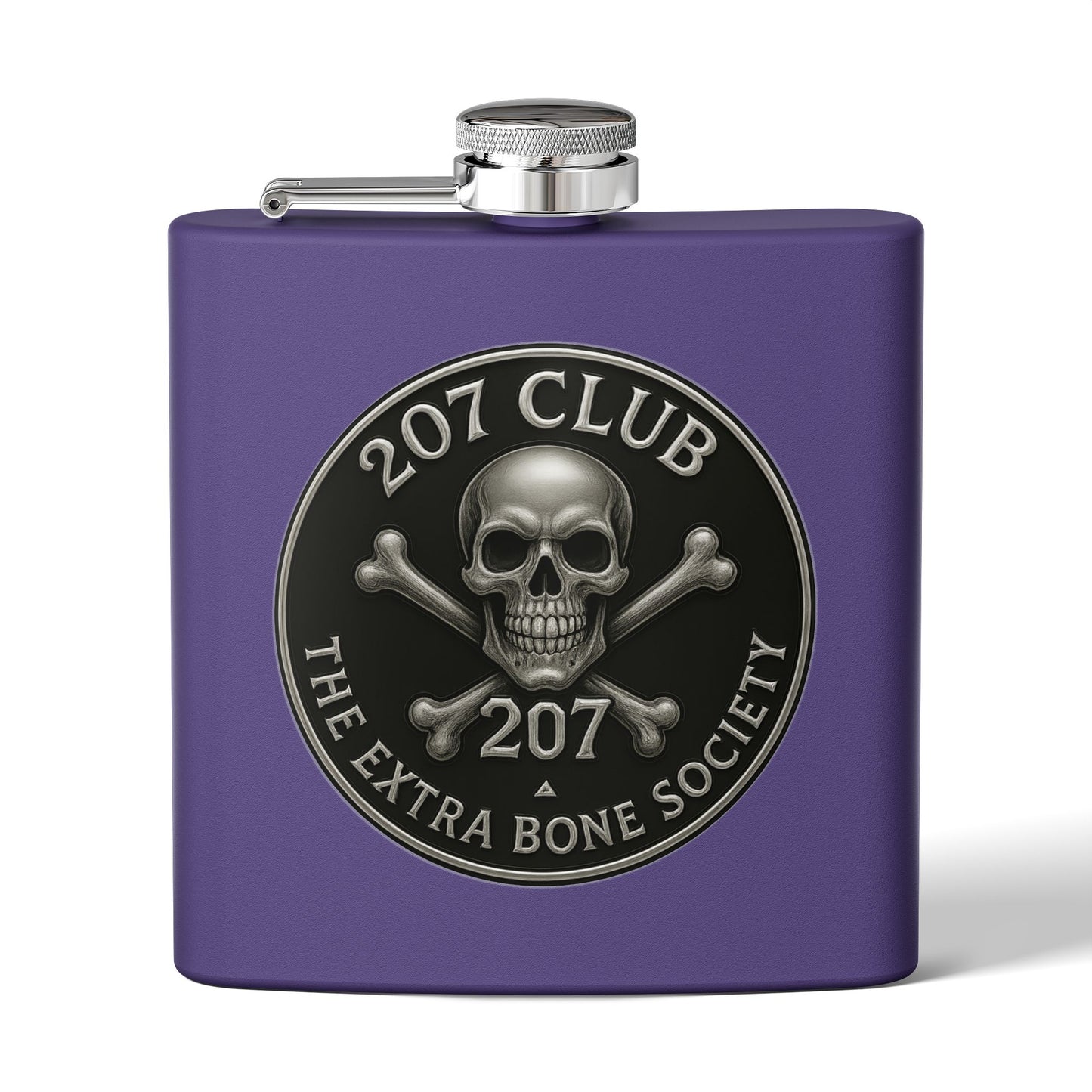 Skull and Crossbones Flask, 207 Club Gift, Party Accessory, Adventure Travel, Groomsmen Gift, Unique Collectible