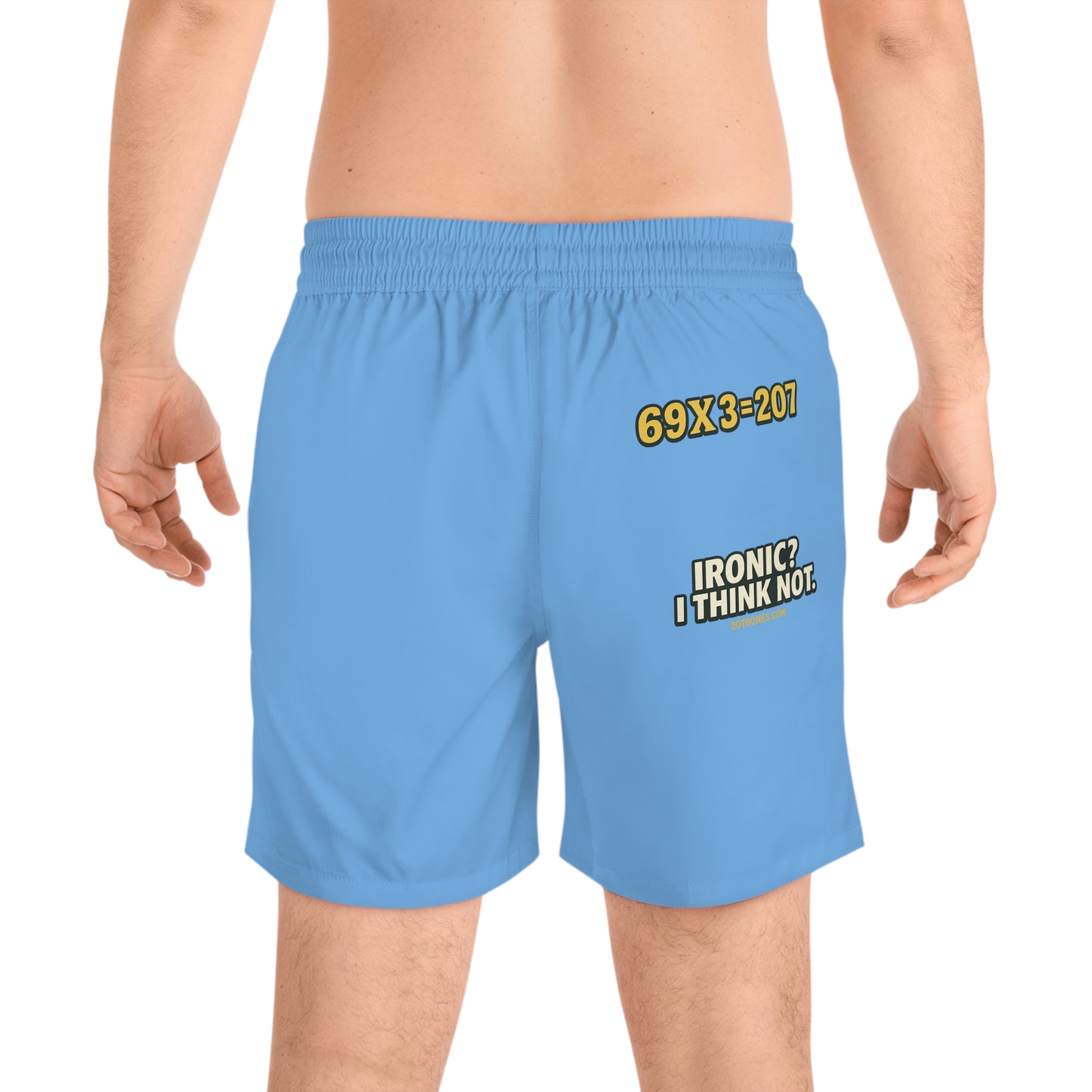 Humorous Men's Swim Shorts, Perfect for Beach Days, Vacation, Pool Parties, Gift for Him, Summer Fun