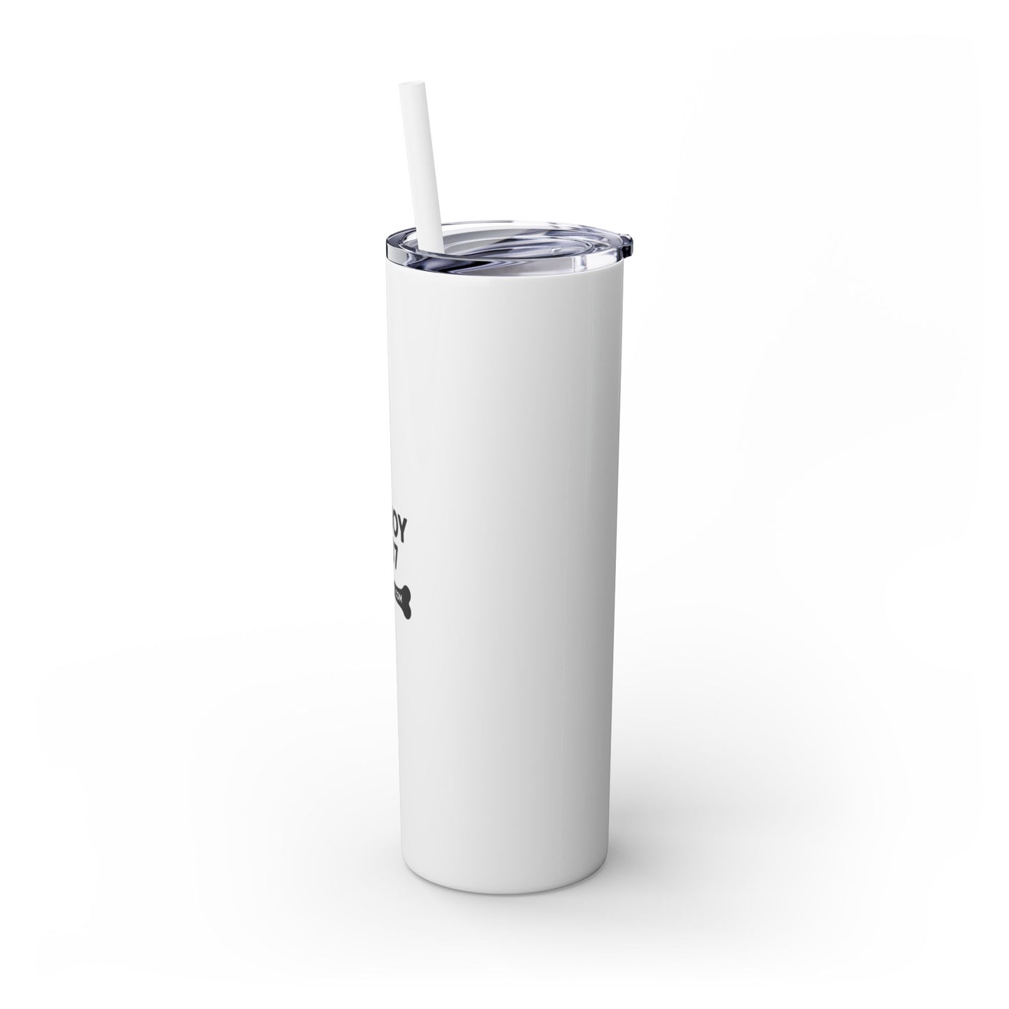 Personalized Skinny Tumbler with Straw, Perfect for Dog Lovers, Enjoy 207, Travel Mug, Gift Idea, Customized Drinkware