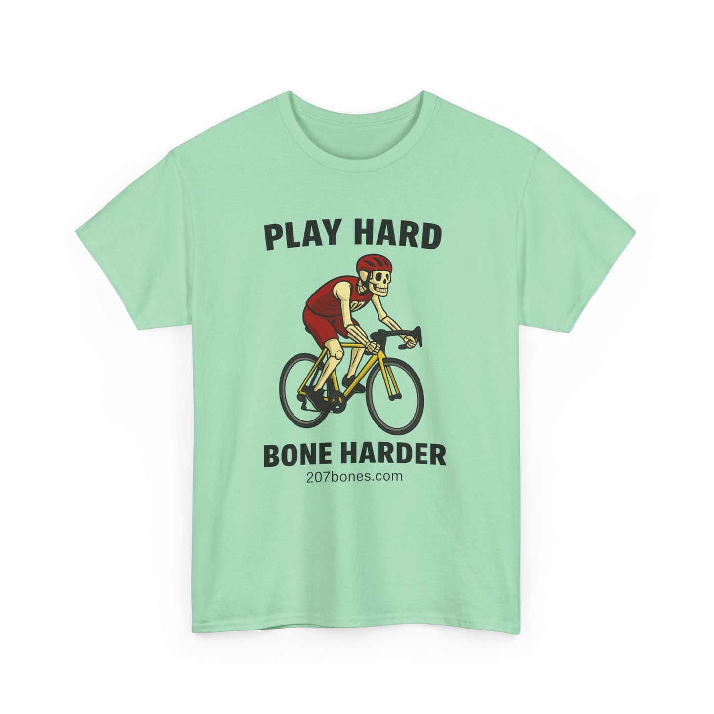 Unisex Cycling Tee - Play Hard Bone Harder