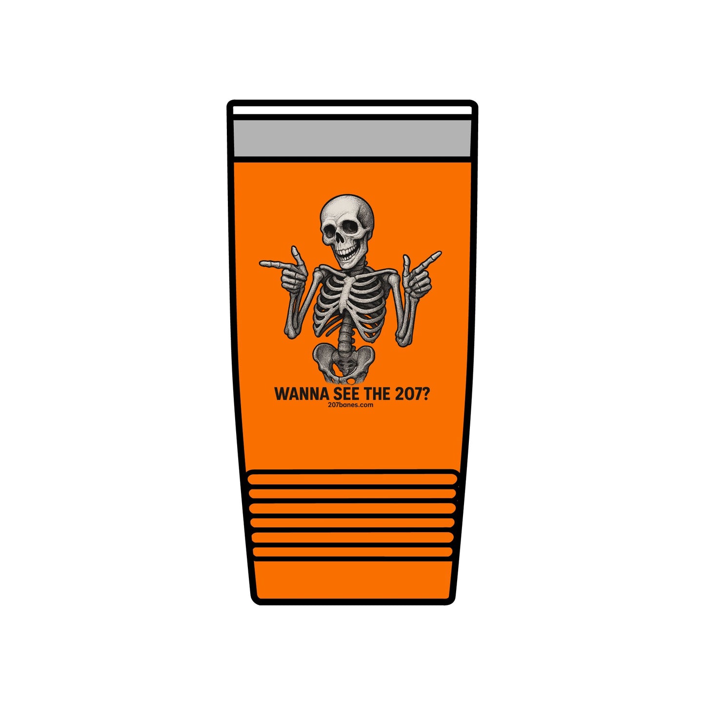 Funny Skeleton Insulated Tumbler, 20oz | Halloween Gift, Birthday Present, Unique Drinkware, Party Favor, Cool Mug