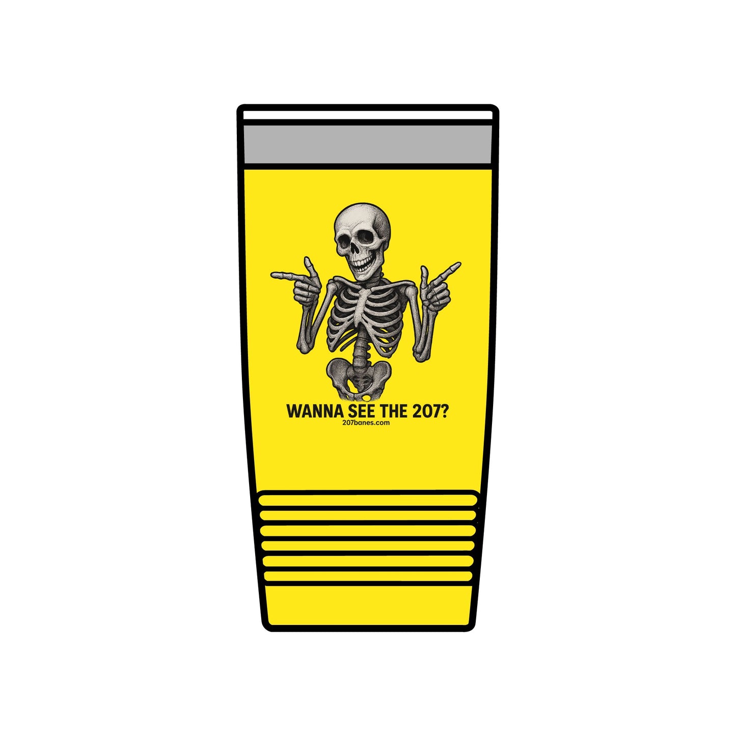 Funny Skeleton Insulated Tumbler, 20oz | Halloween Gift, Birthday Present, Unique Drinkware, Party Favor, Cool Mug