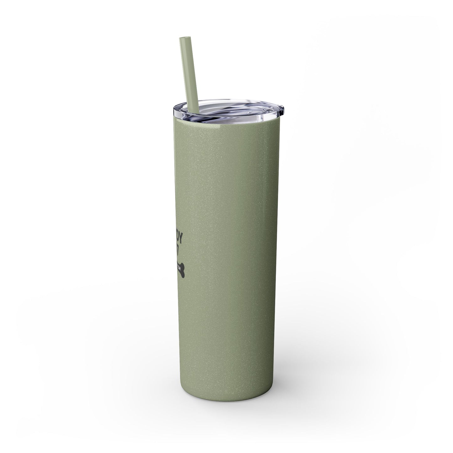 Personalized Skinny Tumbler with Straw, Perfect for Dog Lovers, Enjoy 207, Travel Mug, Gift Idea, Customized Drinkware