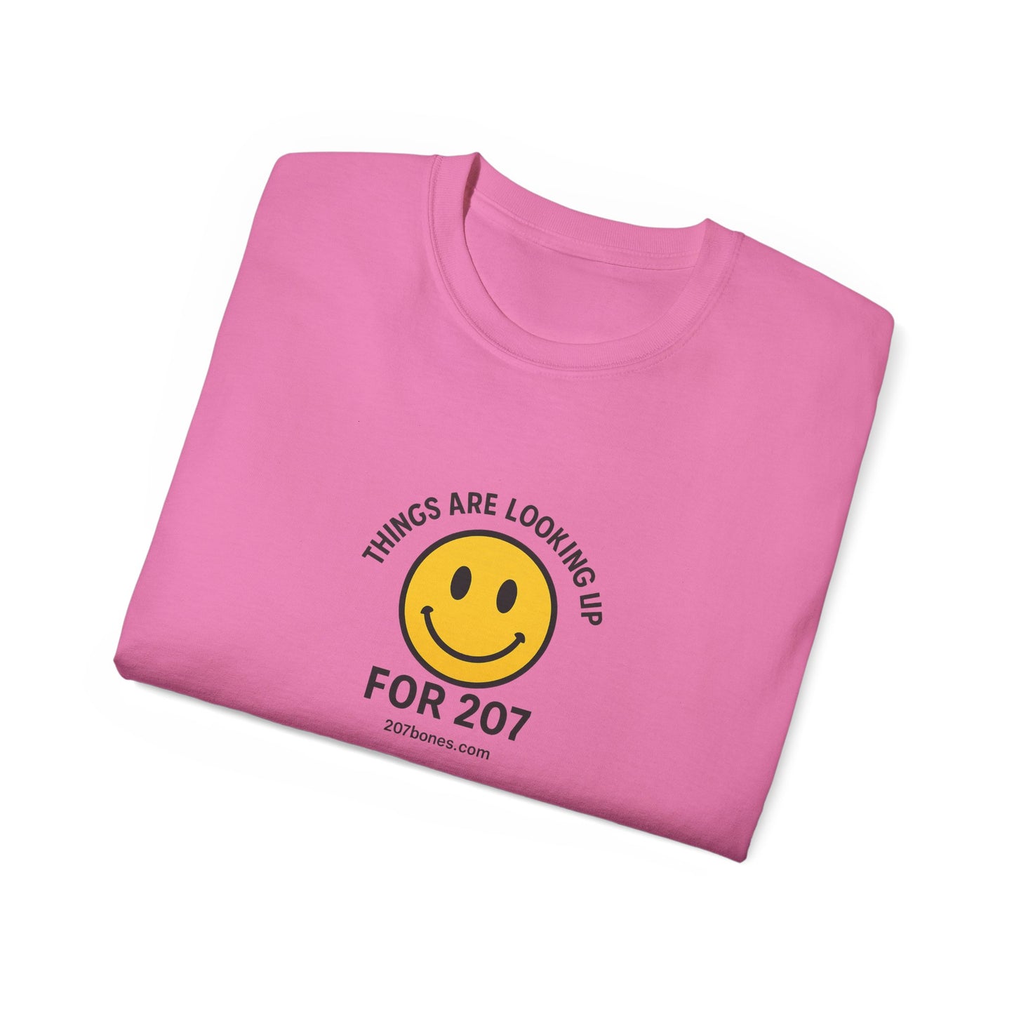 Smiley Message Tee - Unisex Ultra Cotton Shirt | Positive Vibes Apparel, Gift for Friends, Casual Outfit, Everyday Wear, Birthday Present