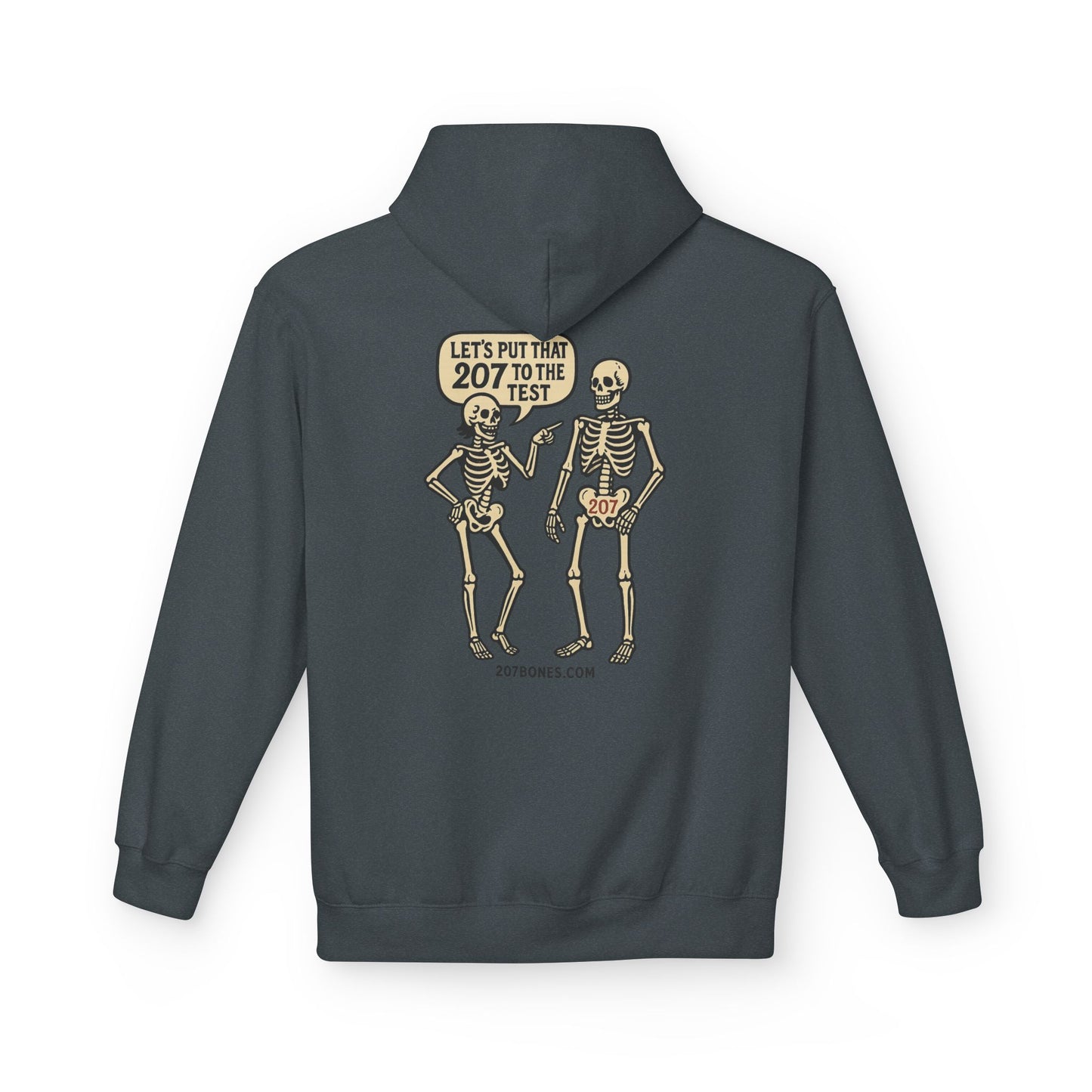 Whimsical Skeleton Humor Hoodie, Trendy Unisex Fleece Sweater for Halloween, Cozy Casual Wear, Perfect Gift for Friends, Fun Everyday Style