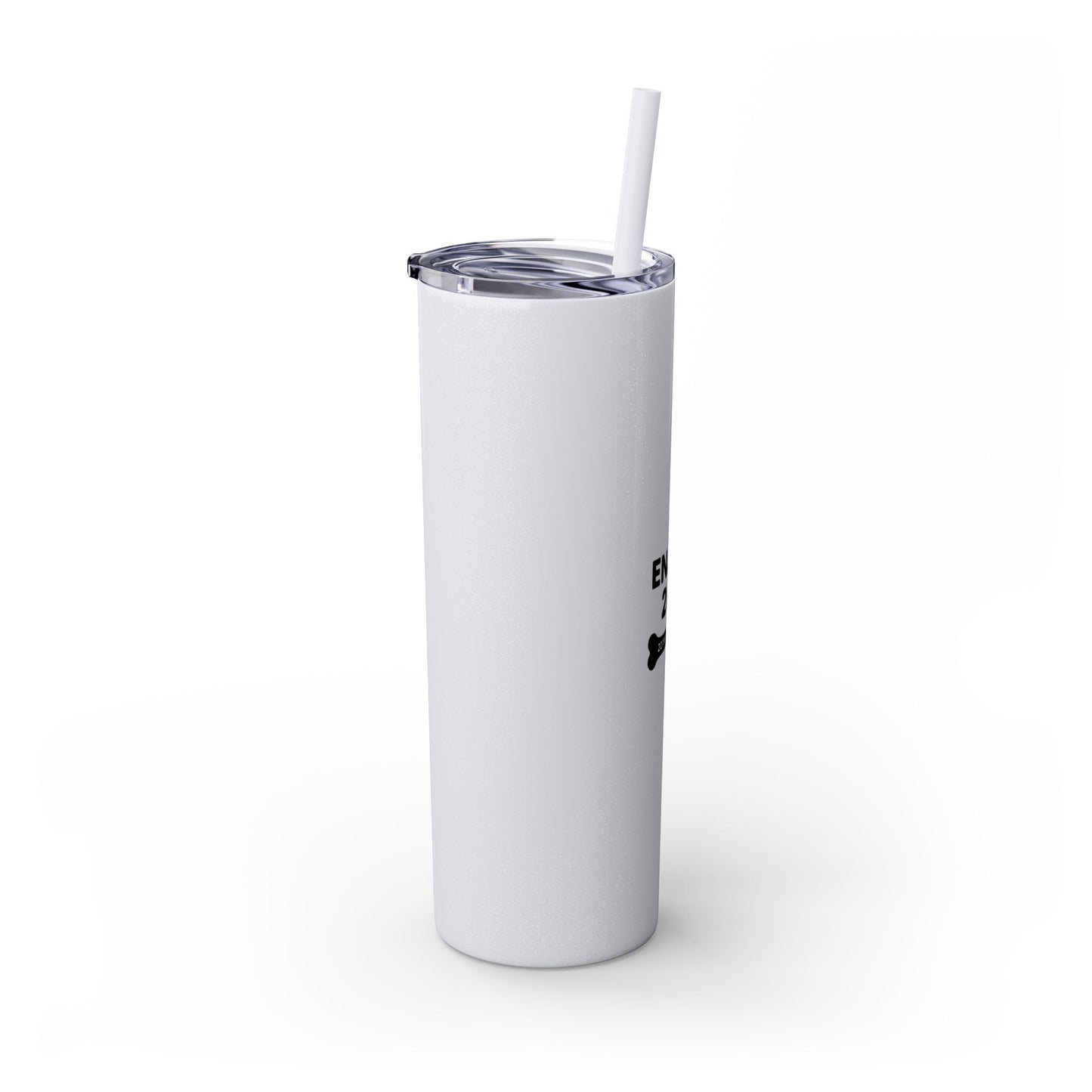 Personalized Skinny Tumbler with Straw, Perfect for Dog Lovers, Enjoy 207, Travel Mug, Gift Idea, Customized Drinkware