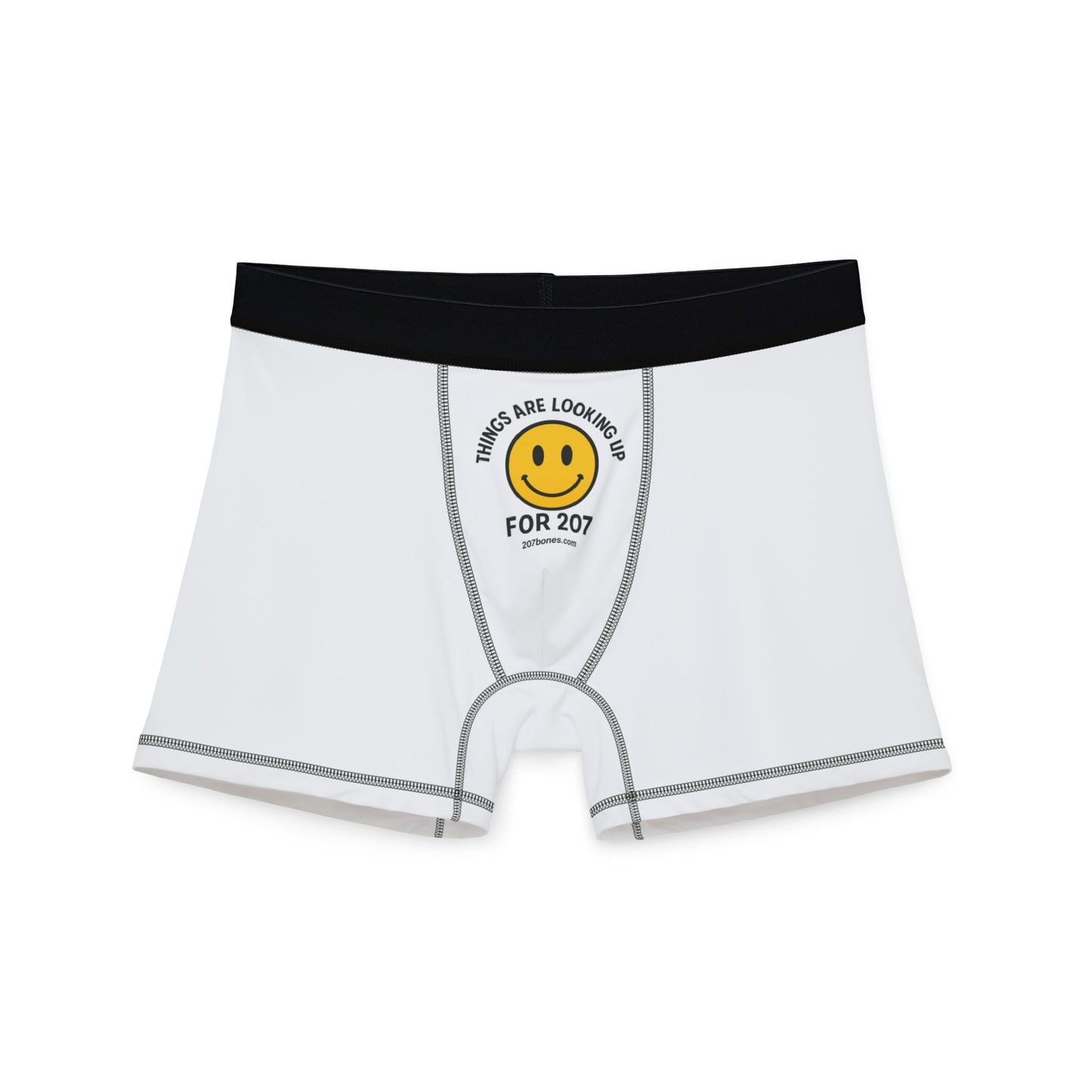 Fun Men's Boxers with Smile Design, Funny Boxer Briefs, Unique Men's Underwear, Gifts for Him, Casual Everyday Wear