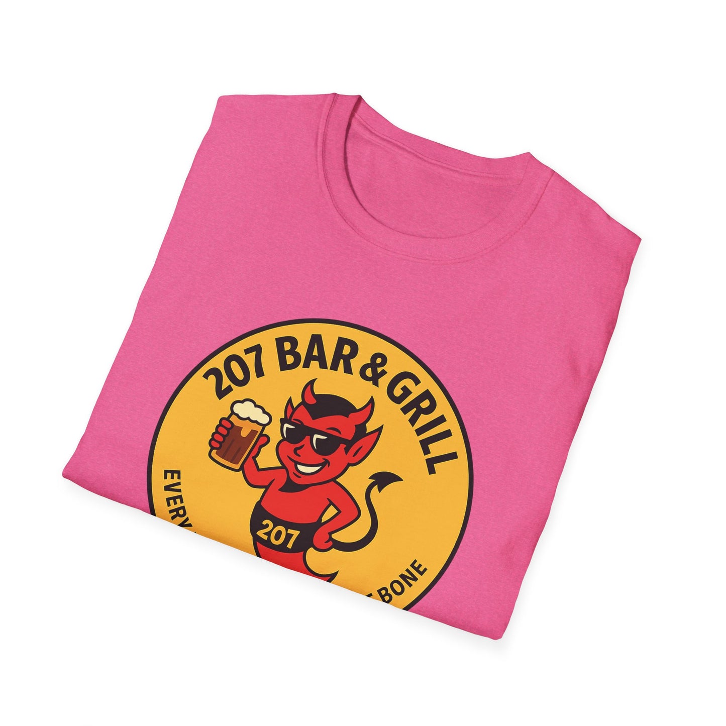 207 Bar & Grill Unisex T-Shirt - Casual Wear, Bar Merchandise, Gift for Foodies, Party Shirt, Everyday Comfort