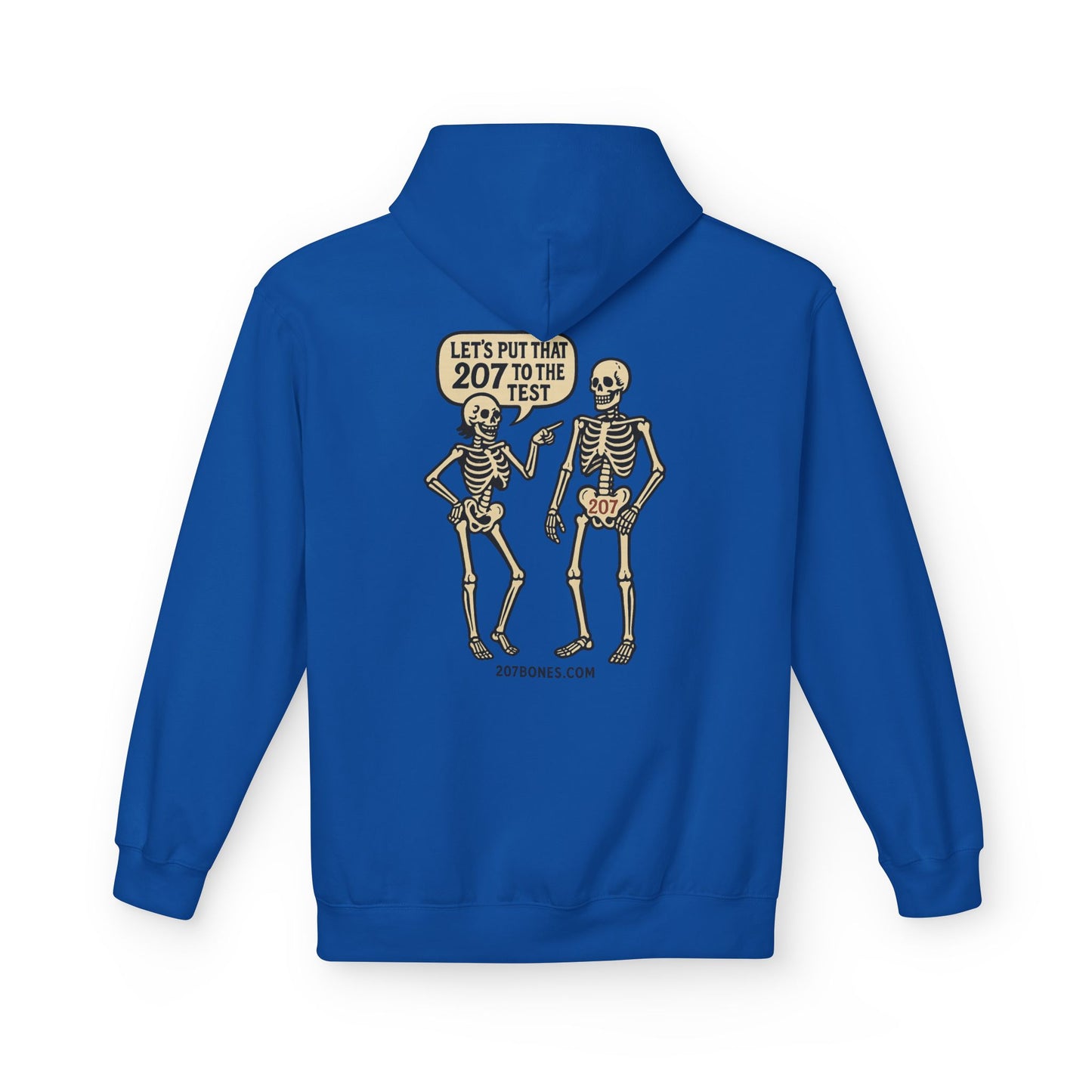 Whimsical Skeleton Humor Hoodie, Trendy Unisex Fleece Sweater for Halloween, Cozy Casual Wear, Perfect Gift for Friends, Fun Everyday Style