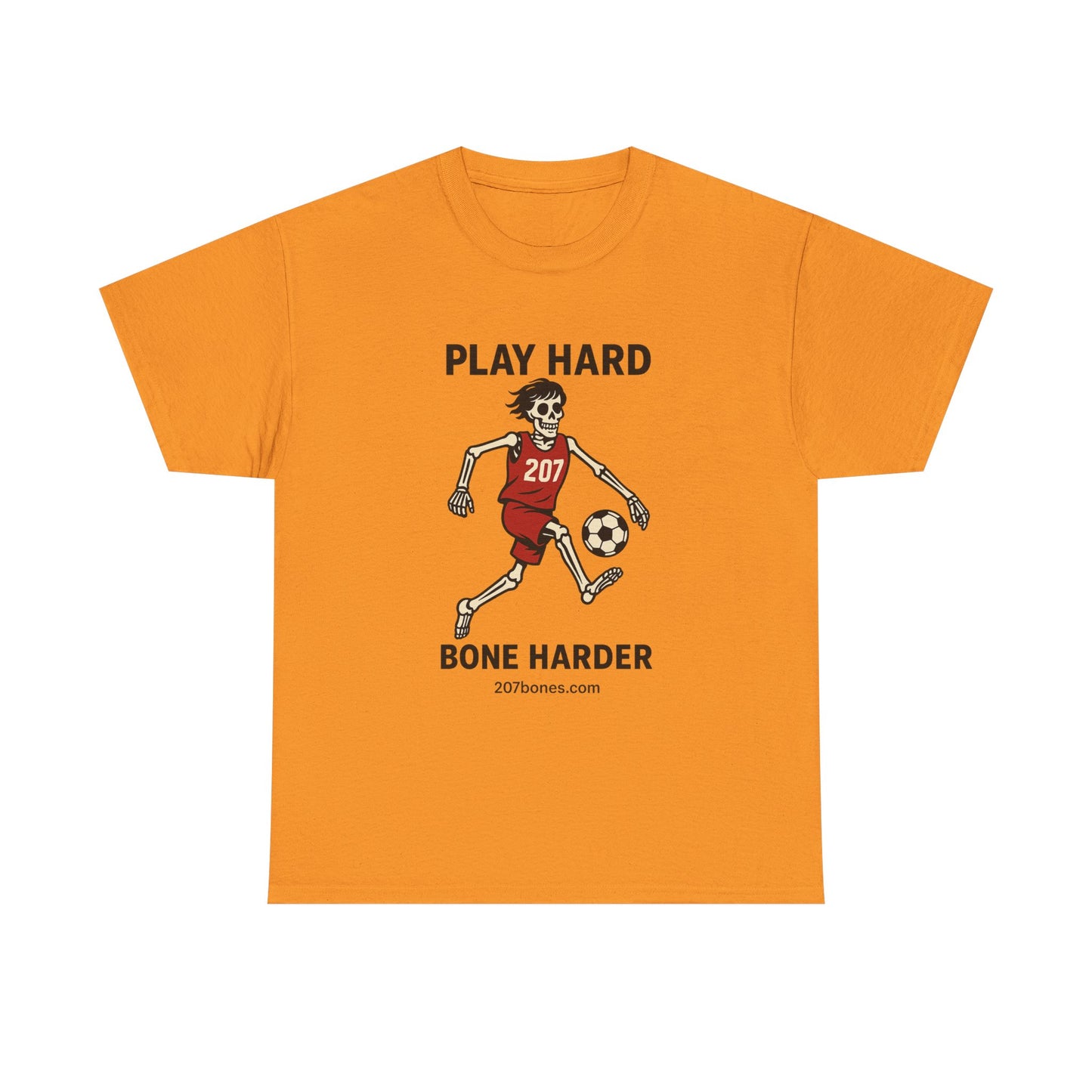 Play Hard Bone Harder Unisex Tee, Fun Sports T-Shirt, Casual Athletic Wear, Gift for Soccer Fans, Youth & Adult