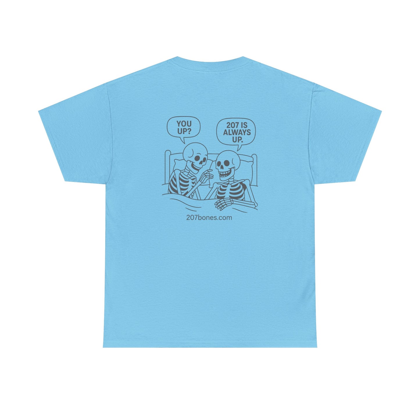 Unisex Heavy Cotton Tee with Playful Skeleton Design – Perfect for Halloween, Casual Wear, Gifts, and Humorous Outfits