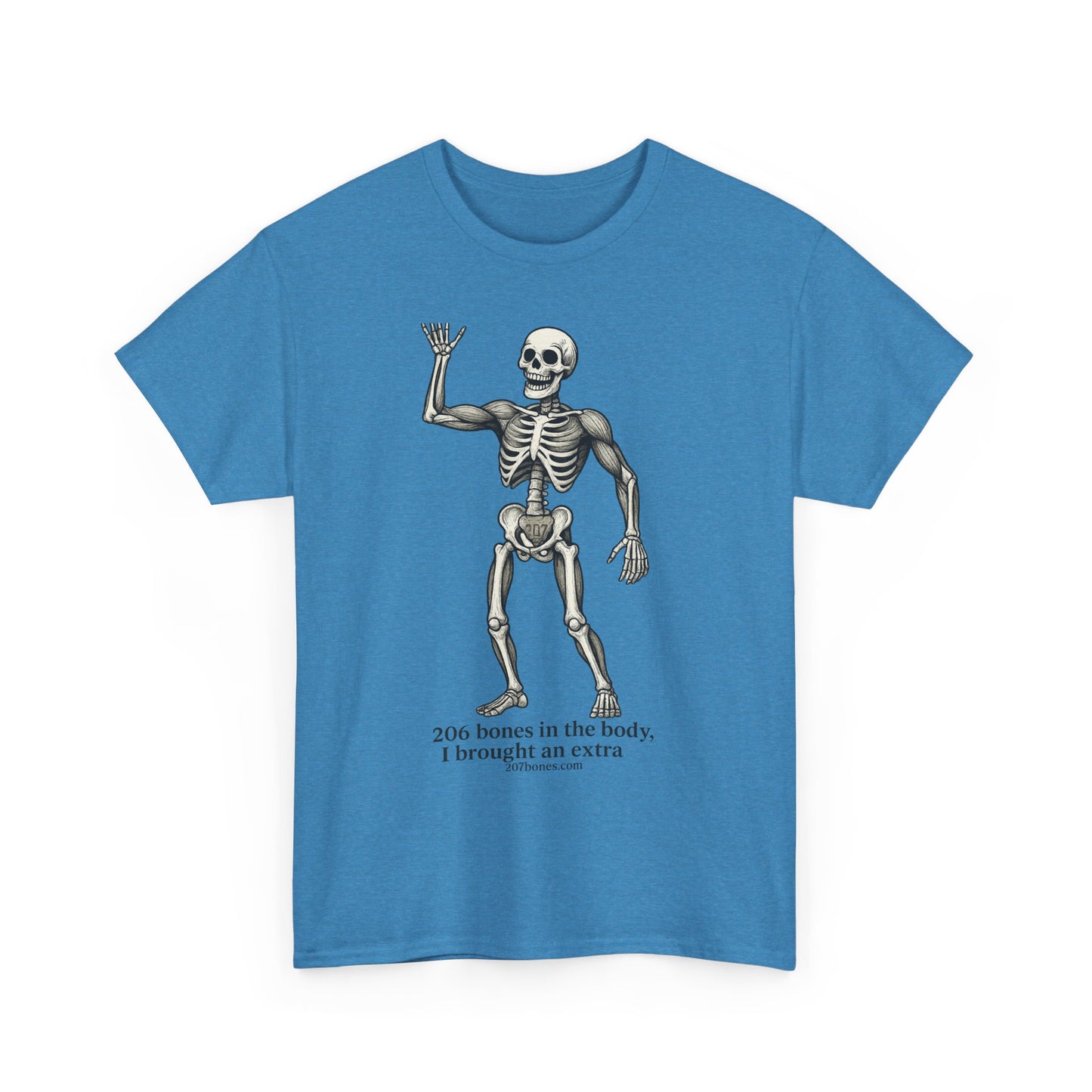 Funny Skeleton Tee for Halloween, Unisex Heavy Cotton Tee, Humor T-Shirt, Perfect for Parties and Costumes, Quotes Shirt, Gift Idea