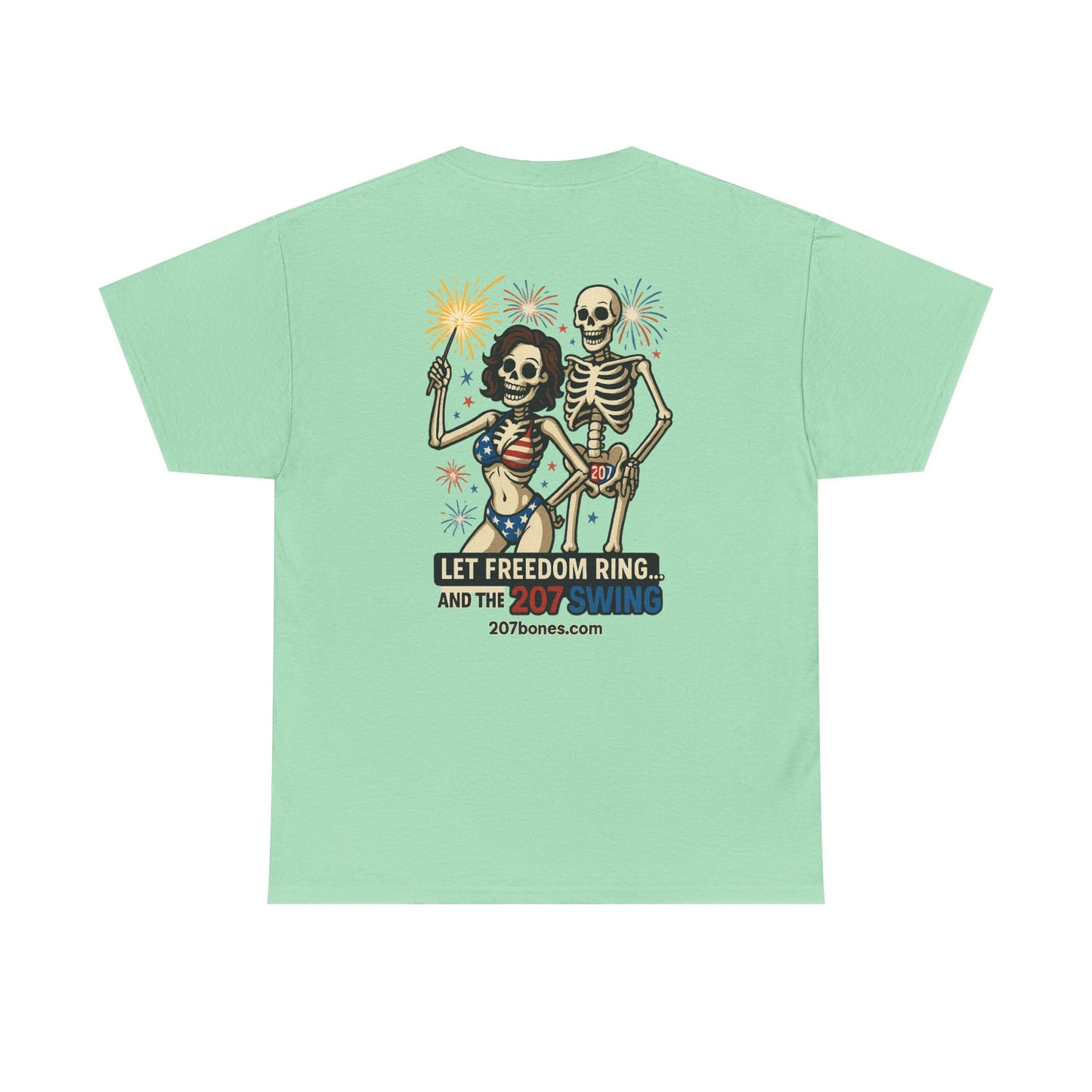 Patriotic Skull Tee, Unisex Cotton Shirt, Funny 4th of July Gift, Unique Graphic T-Shirt, Casual Summerwear
