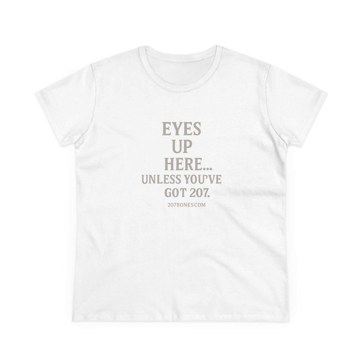 Funny Women's Cotton Tee - 'Eyes Up Here' - Casual Shirt, Gift for Friends, Birthday, Humor, Everyday Wear, Conversation Starter