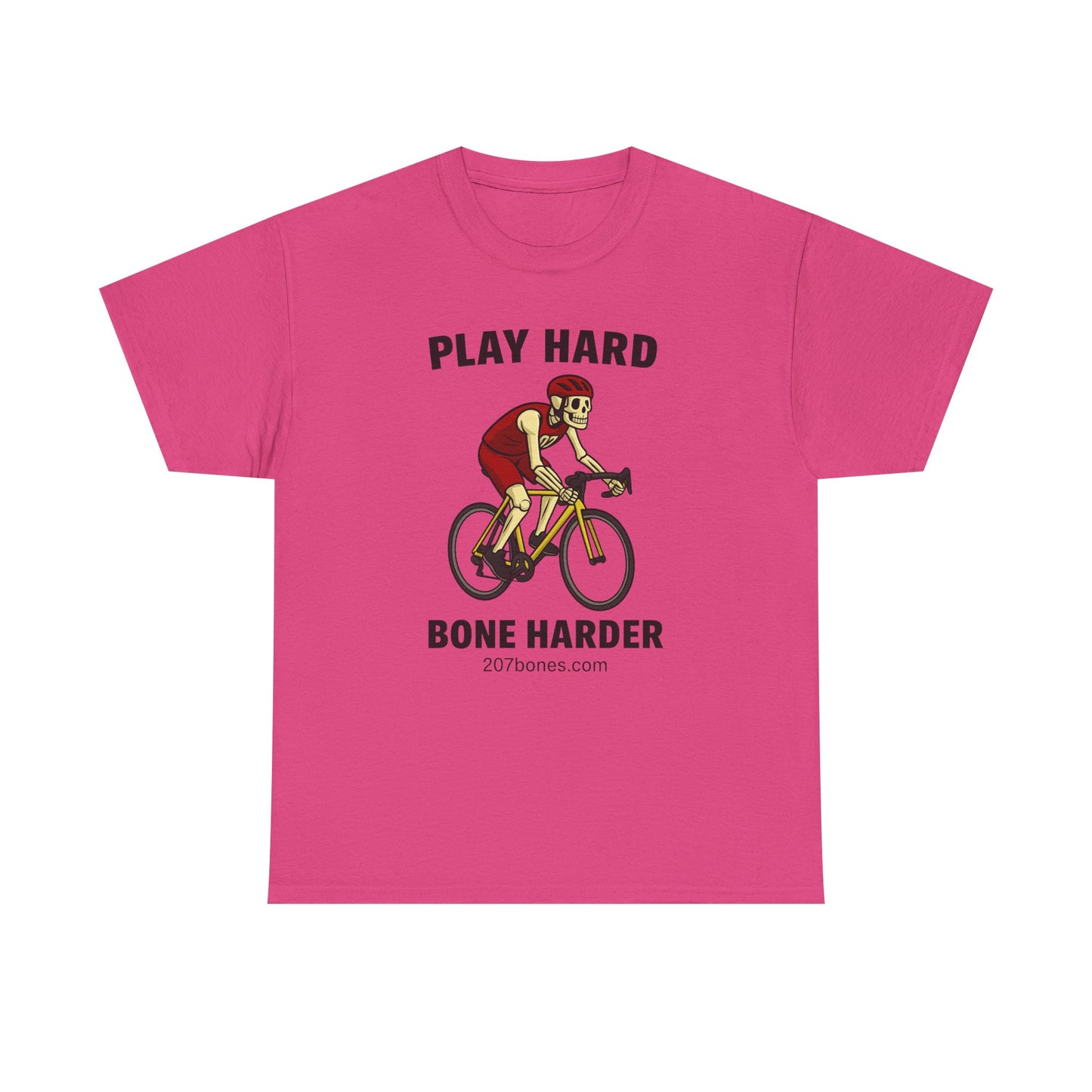 Unisex Cycling Tee - Play Hard Bone Harder