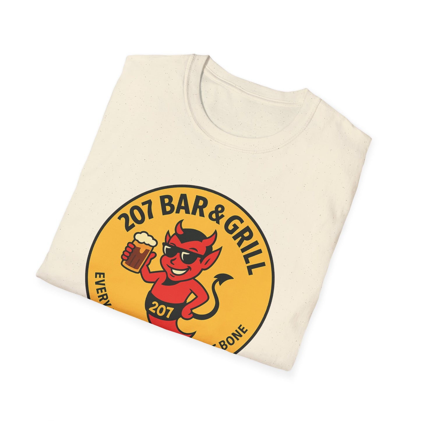 207 Bar & Grill Unisex T-Shirt - Casual Wear, Bar Merchandise, Gift for Foodies, Party Shirt, Everyday Comfort