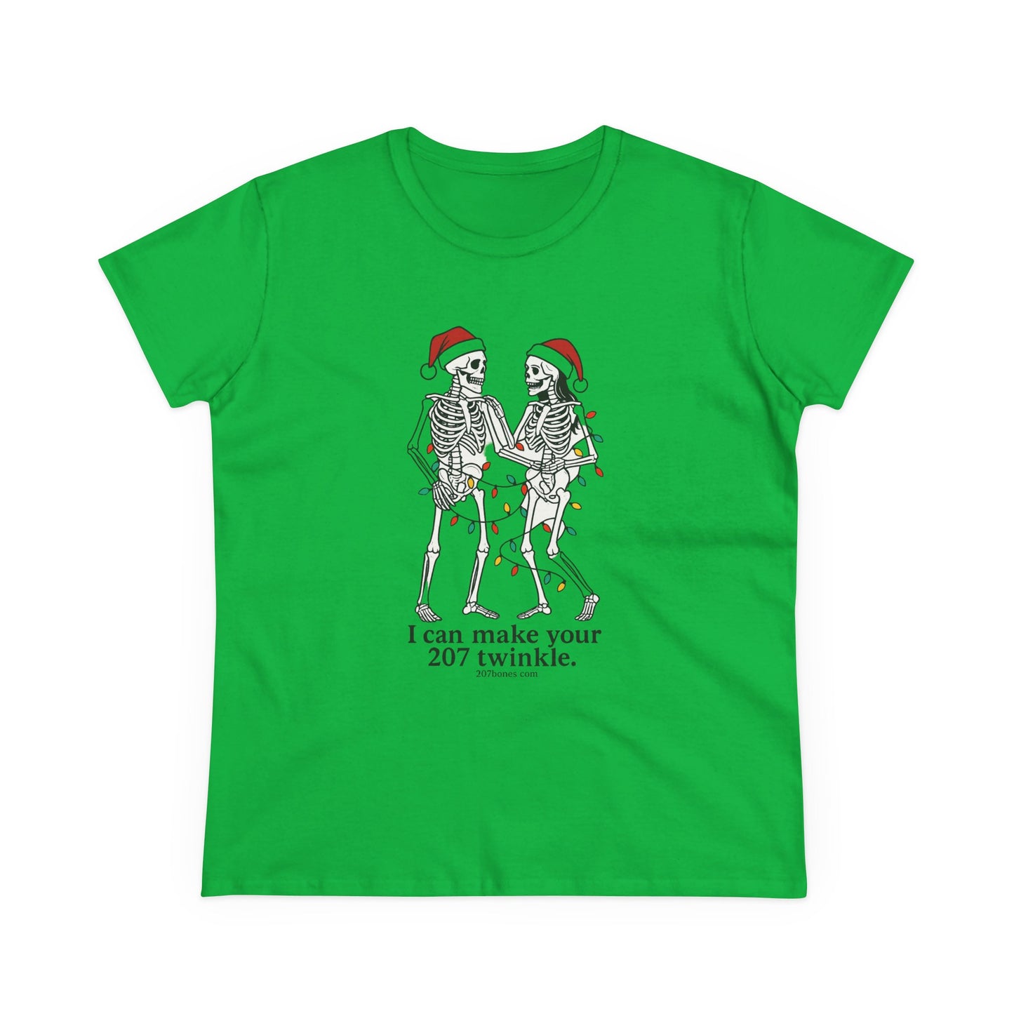 Cute Skeleton Christmas Tee, Funny Holiday Shirt, Gift for Halloween Lovers, Festive Everyday Wear, Unique Seasonal Apparel