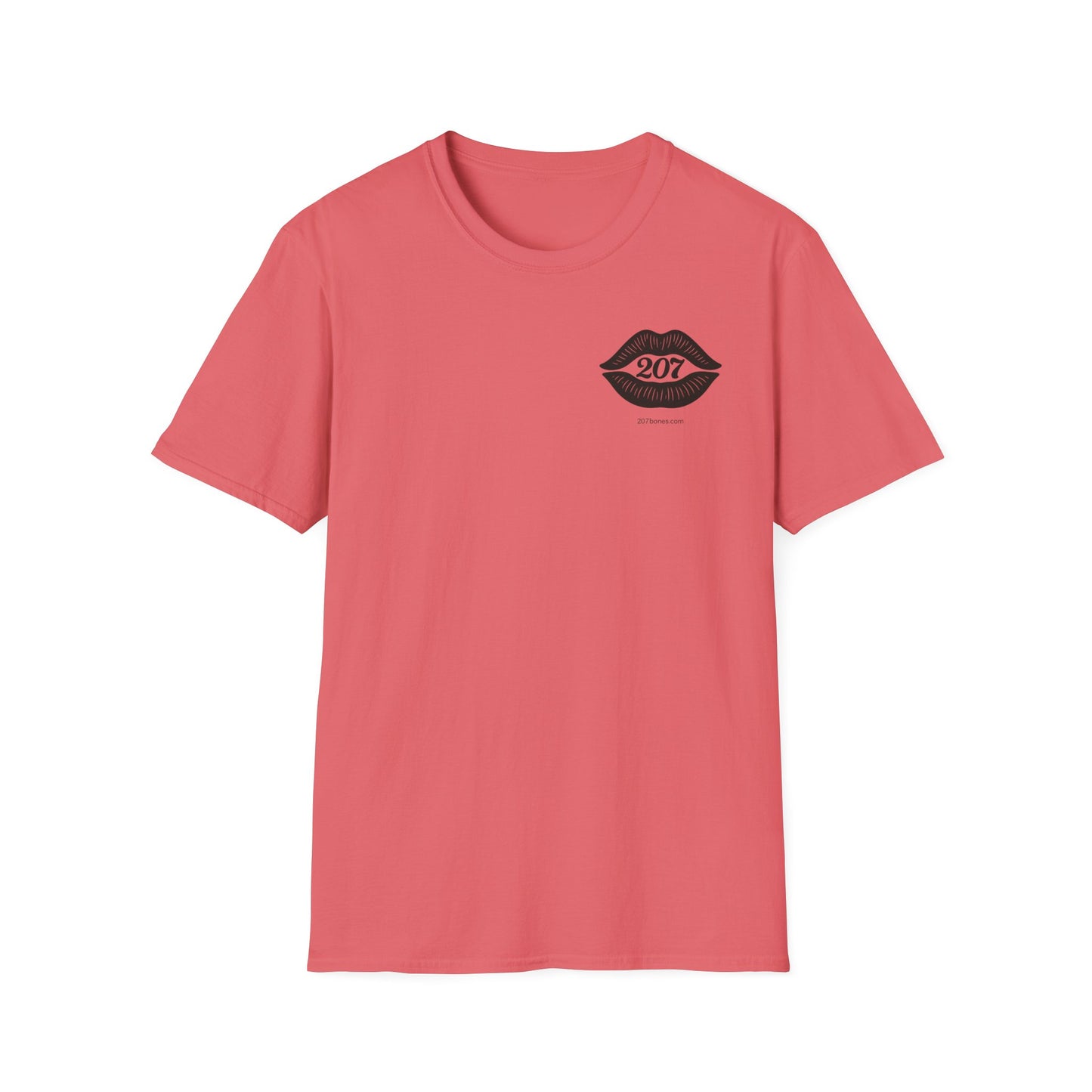 Romantic Unisex T-Shirt with Skeleton and Lips Design, Fun Couples Tee, Date Night Outfit, Halloween Costume, Unique Gift