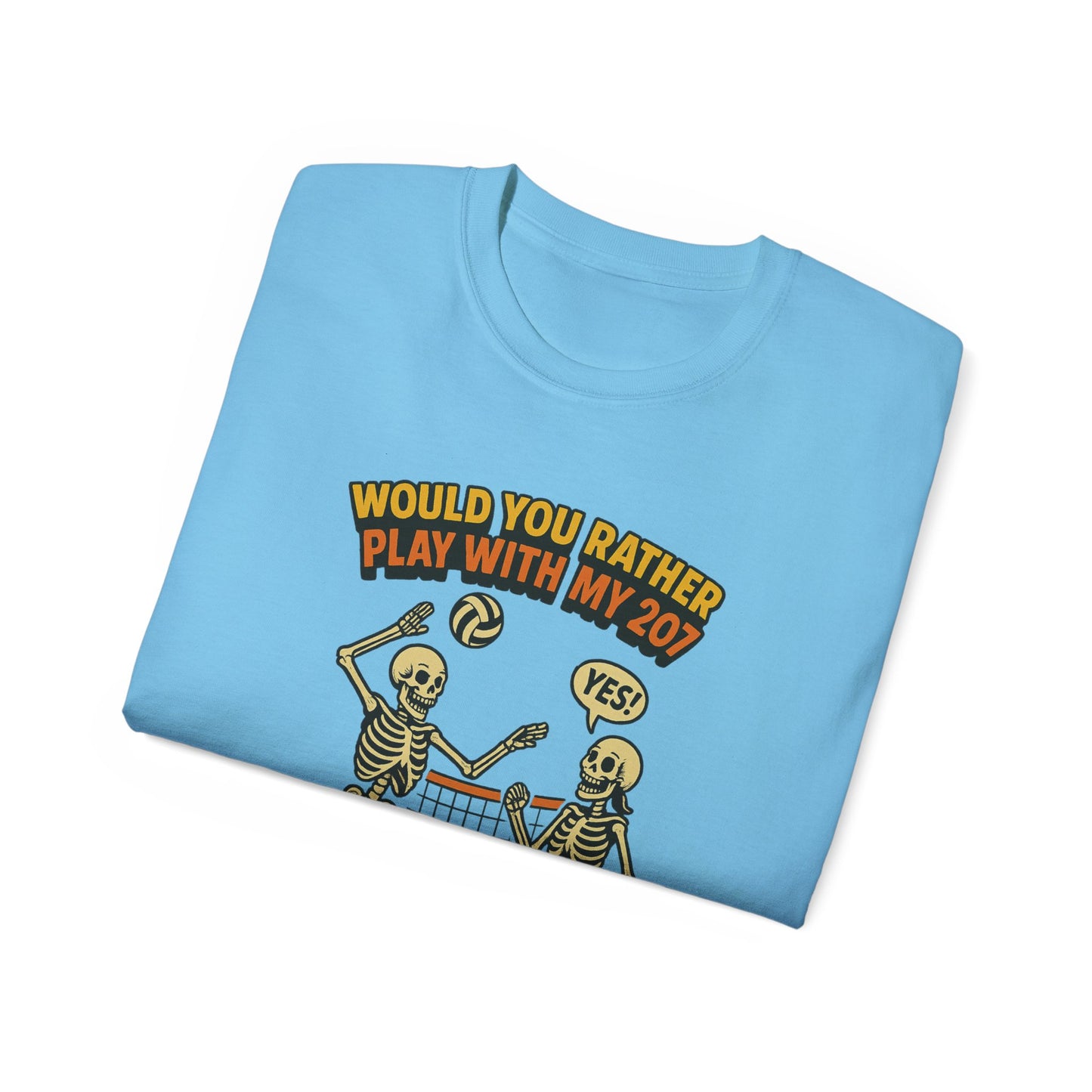 Humorous Skeleton Graphic Tee, Halloween Shirt, Unisex Tee, Playful T-Shirt, Gift for Gamers, Casual Wear