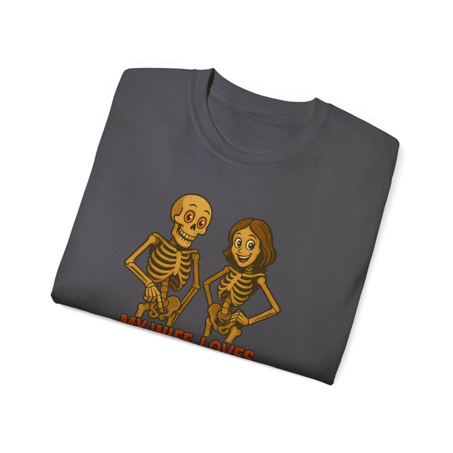 Skeleton Couple Tee, Funny Halloween Shirt, Gift for Couples, Spooky T-Shirt, Unisex Graphic Tee, Bone Humor Top
