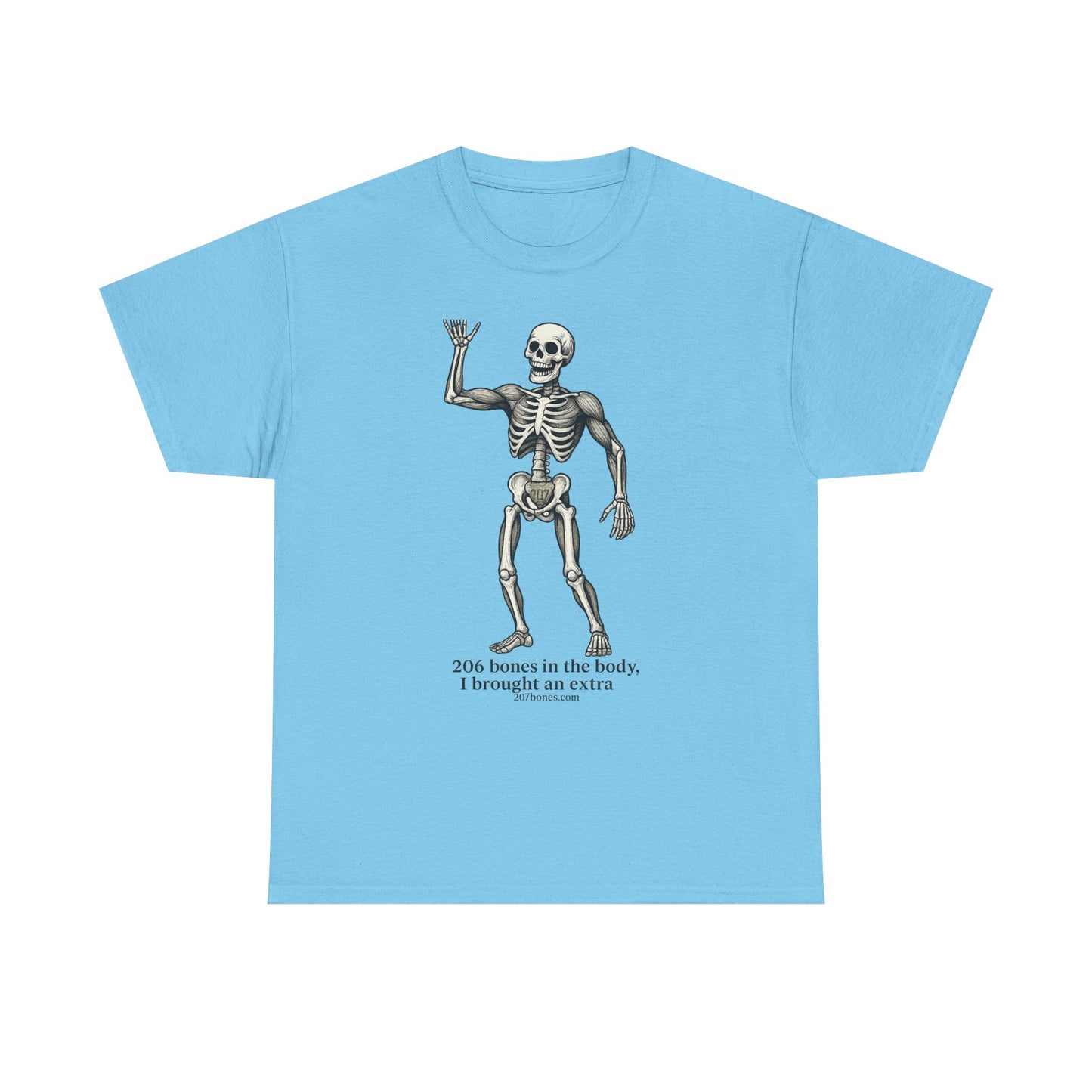 Funny Skeleton Tee for Halloween, Unisex Heavy Cotton Tee, Humor T-Shirt, Perfect for Parties and Costumes, Quotes Shirt, Gift Idea