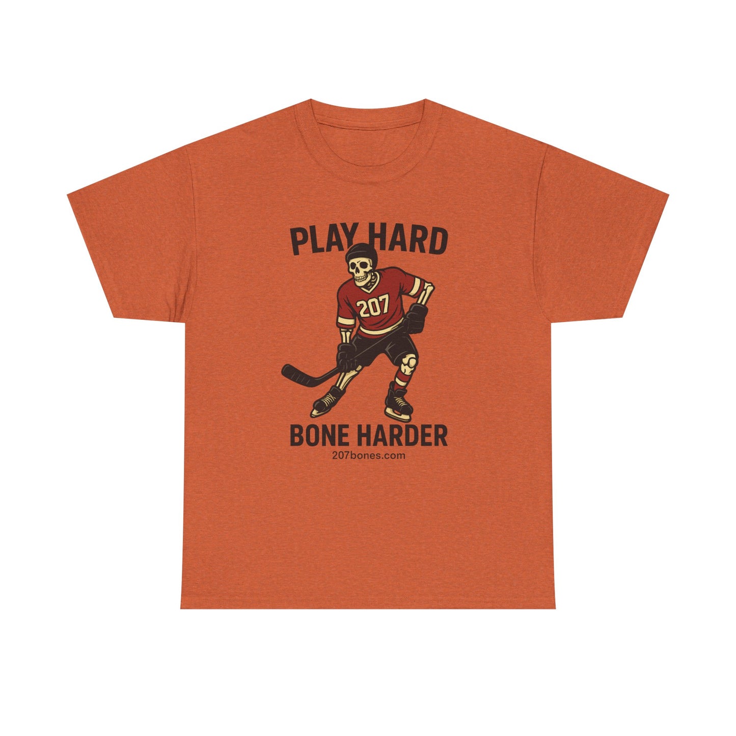 Play Hard Bone Harder Unisex Tee, Sports Shirt, Ice Hockey Fan Gift, Casual Wear, Team Spirit Shirt, Athletic Apparel