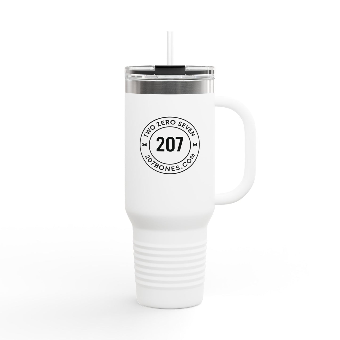 207 Bones - White Insulated Travel Mug - 40oz, Perfect for Coffee Lovers