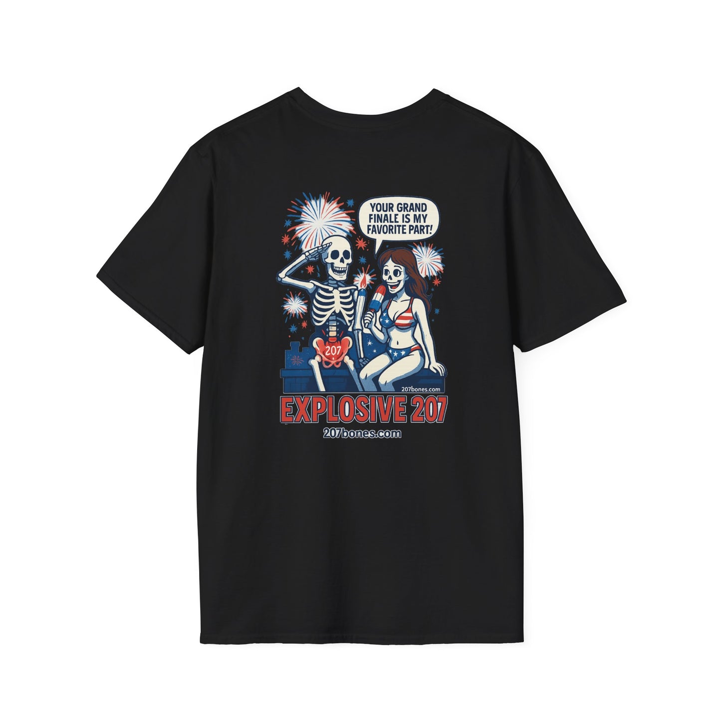 Explosive 207 Unisex Softstyle T-Shirt, Fun Graphic Tee, Halloween Costume, Party Shirt, Unisex Tee, Summer Wear, Casual Outfit