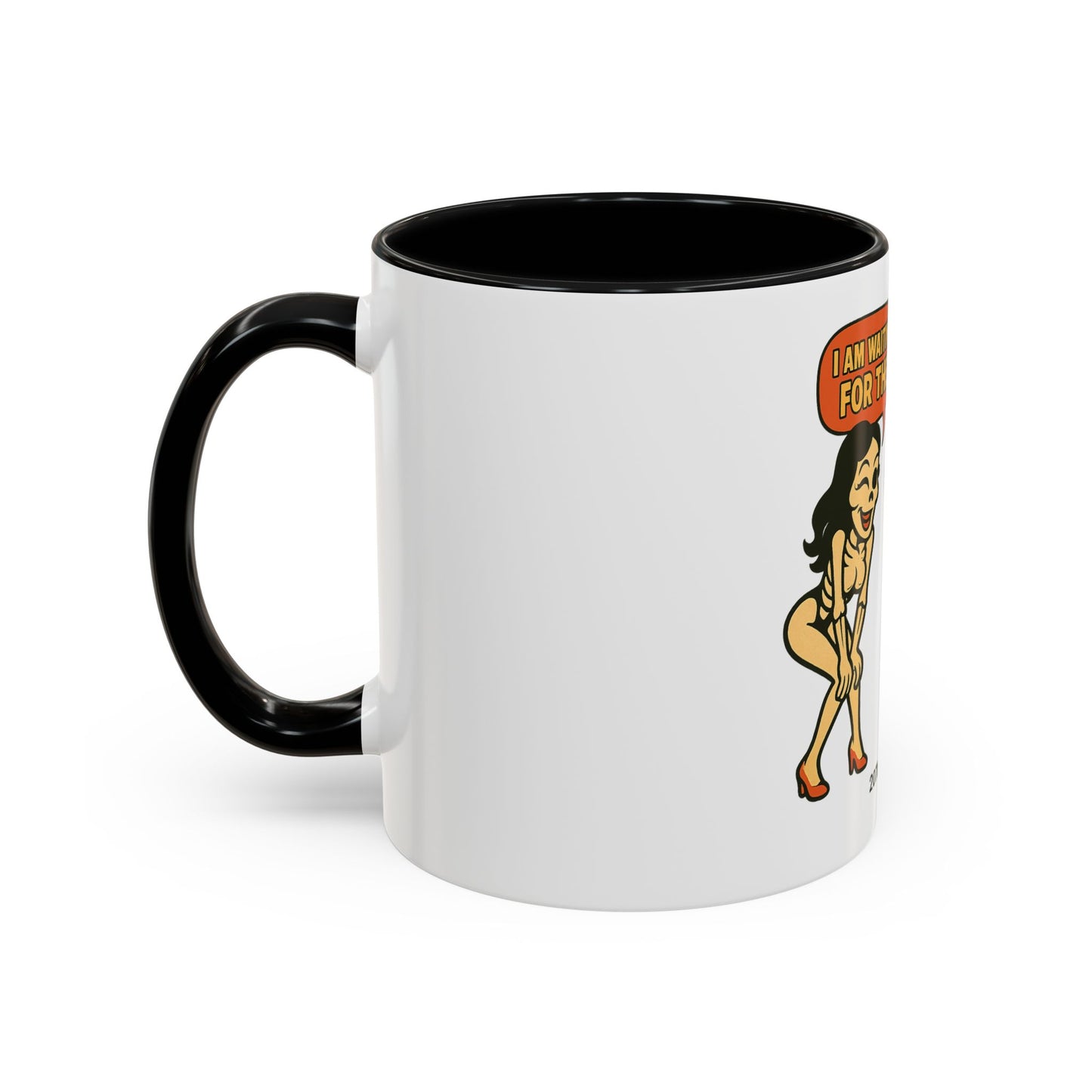 Playful Skeleton Coffee Mug, Fun Gift for Halloween, Quirky Kitchen Decor, Unique Drinking Cup, Halloween Humor Mug
