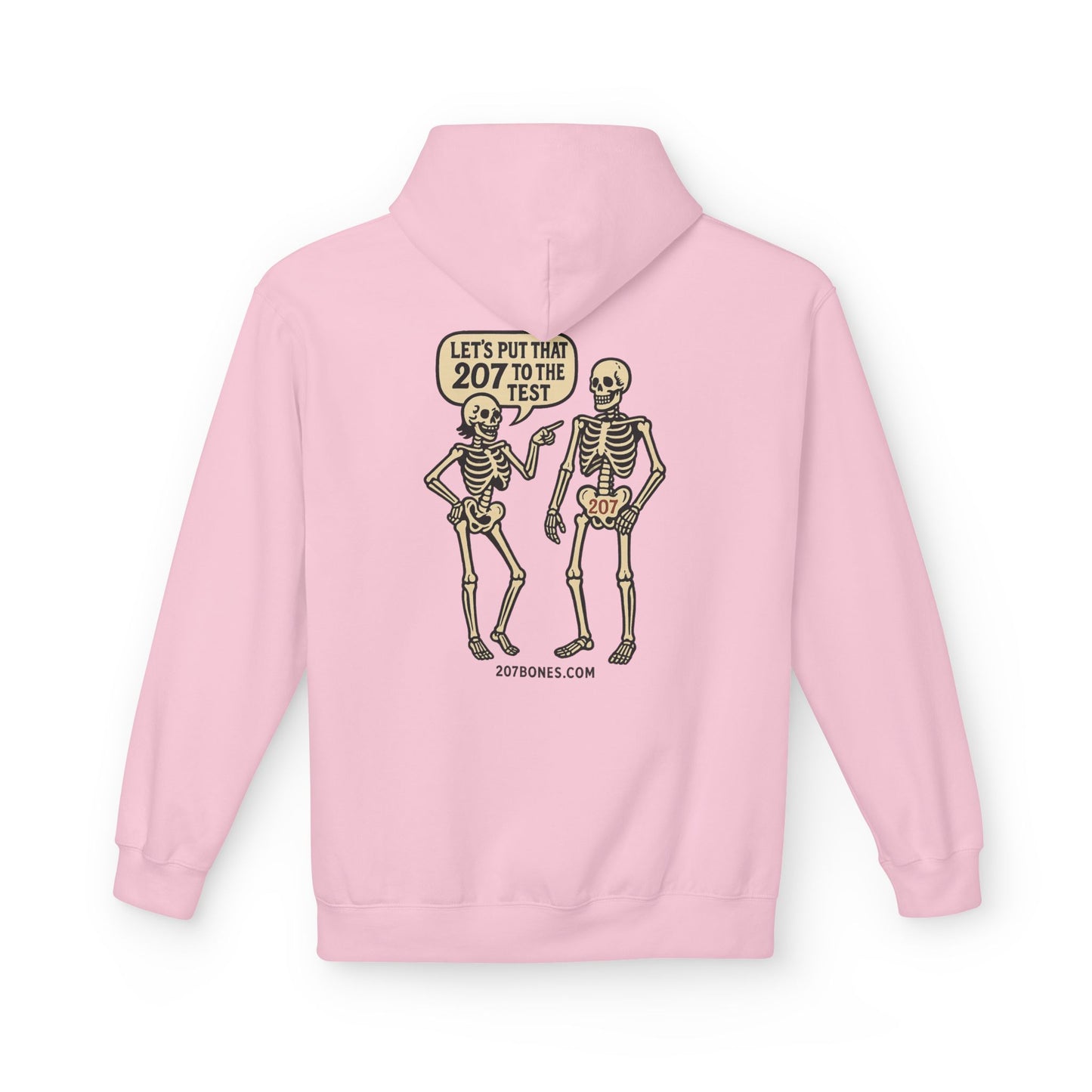 Whimsical Skeleton Humor Hoodie, Trendy Unisex Fleece Sweater for Halloween, Cozy Casual Wear, Perfect Gift for Friends, Fun Everyday Style