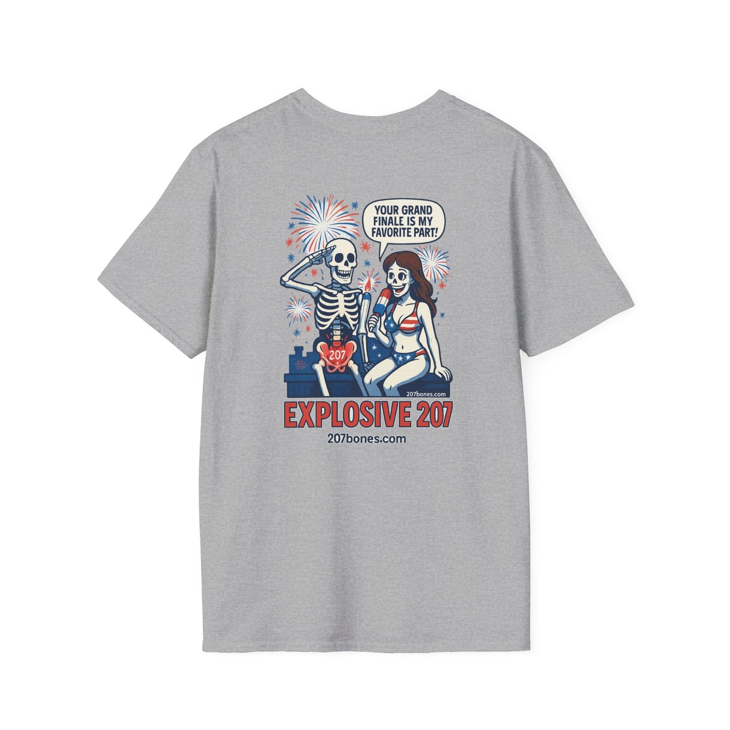 Explosive 207 Unisex Softstyle T-Shirt, Fun Graphic Tee, Halloween Costume, Party Shirt, Unisex Tee, Summer Wear, Casual Outfit