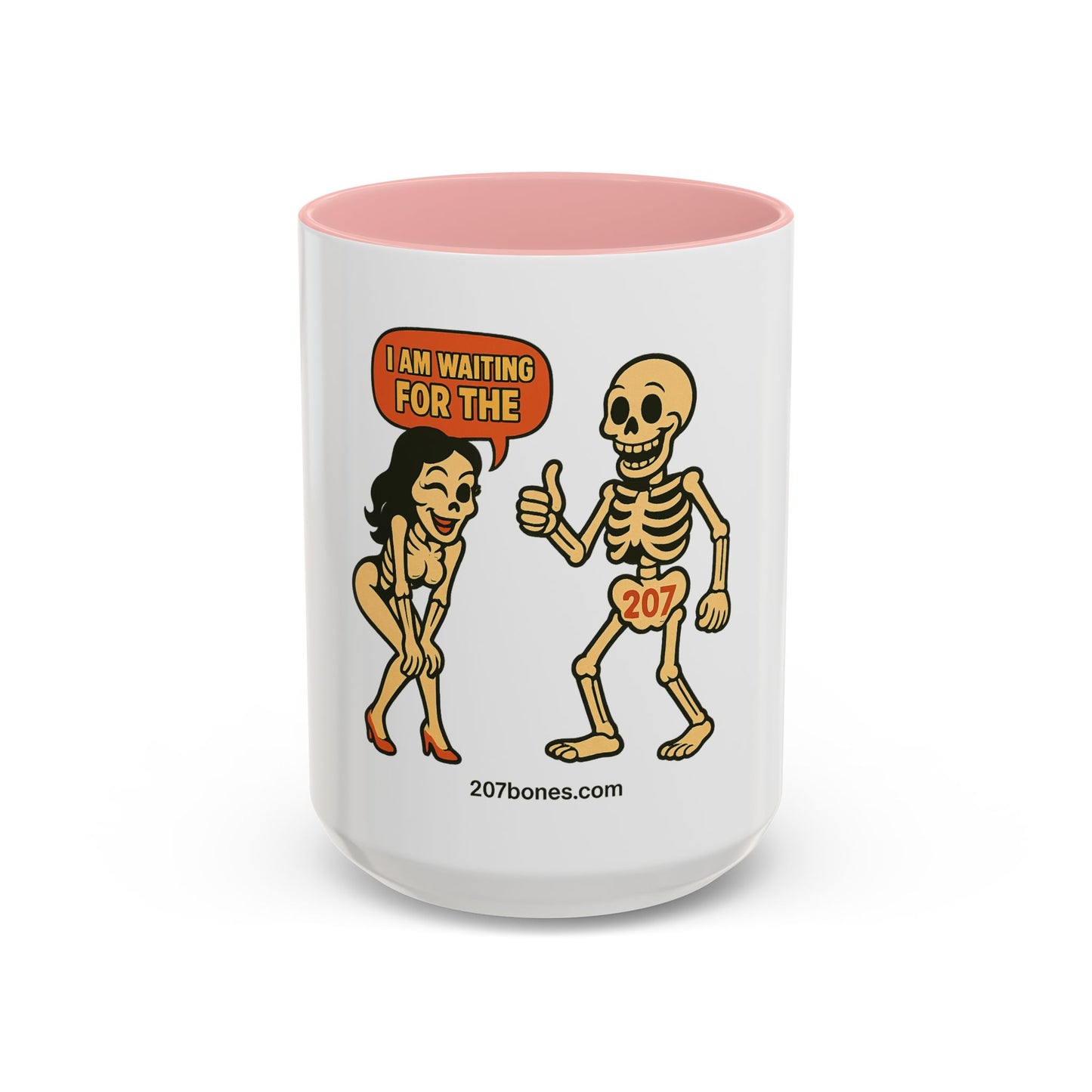 Playful Skeleton Coffee Mug, Fun Gift for Halloween, Quirky Kitchen Decor, Unique Drinking Cup, Halloween Humor Mug