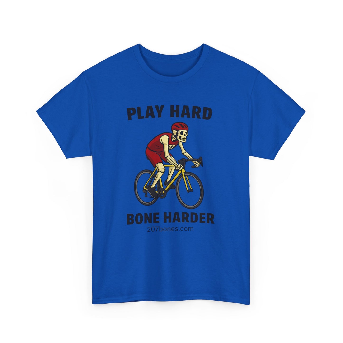 Unisex Cycling Tee - Play Hard Bone Harder